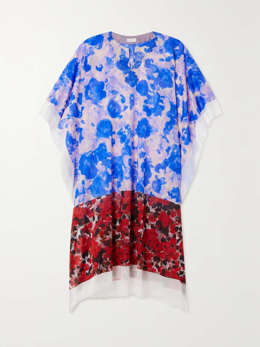 Dries Van Noten Floral-print Cotton-voile Kaftan
