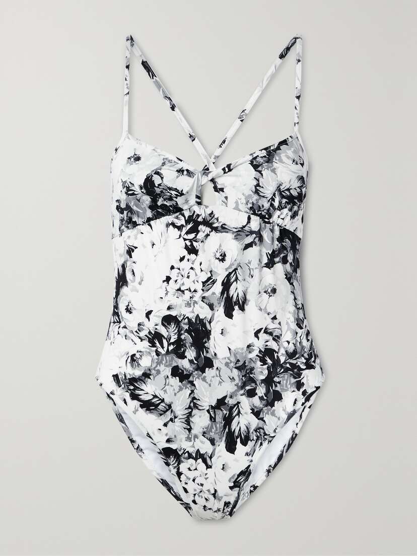 Dries Van Noten Cutout Floral-print Swimsuit