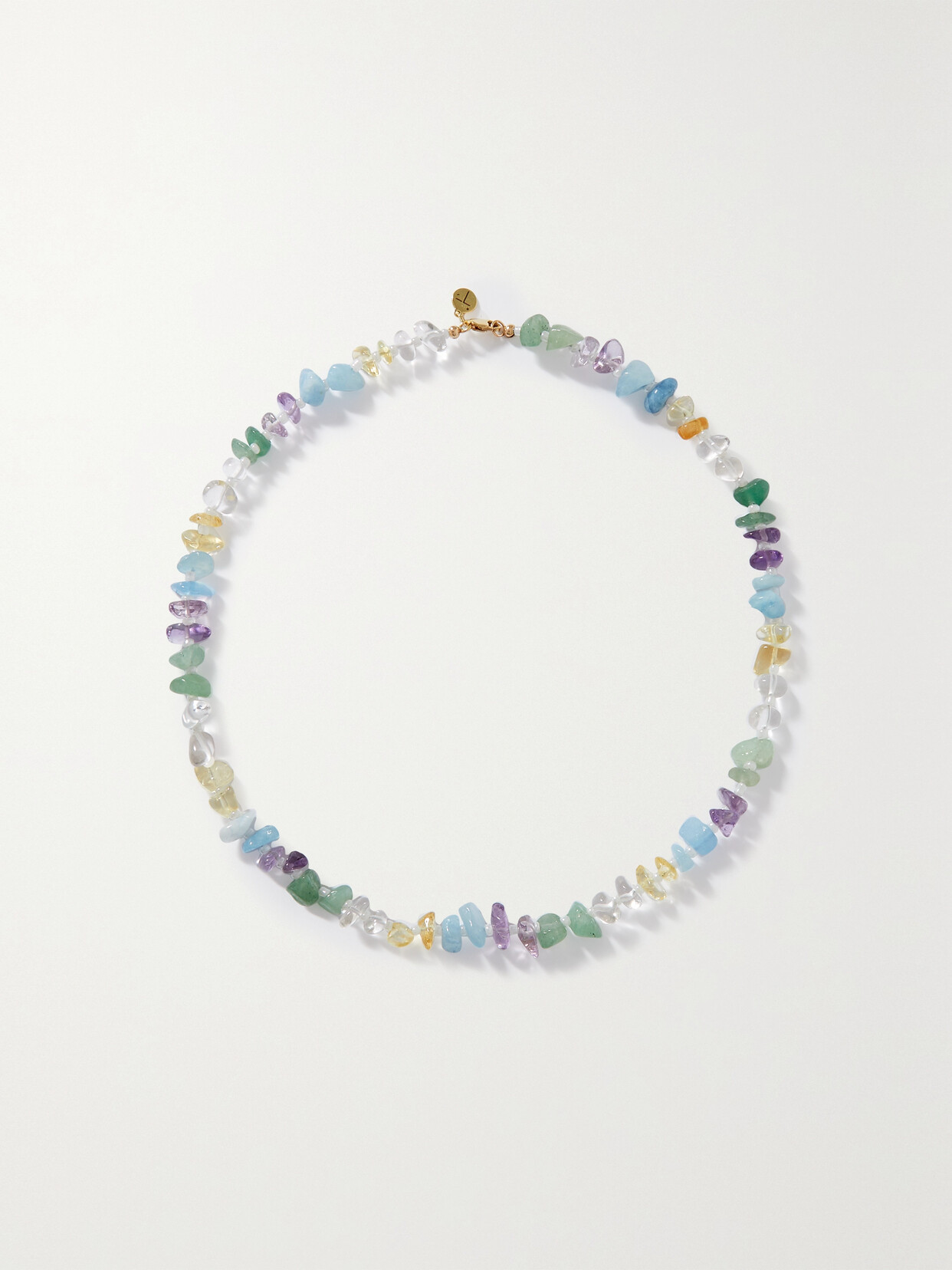 TBalance Crystals Gold-tone Multistone Necklace