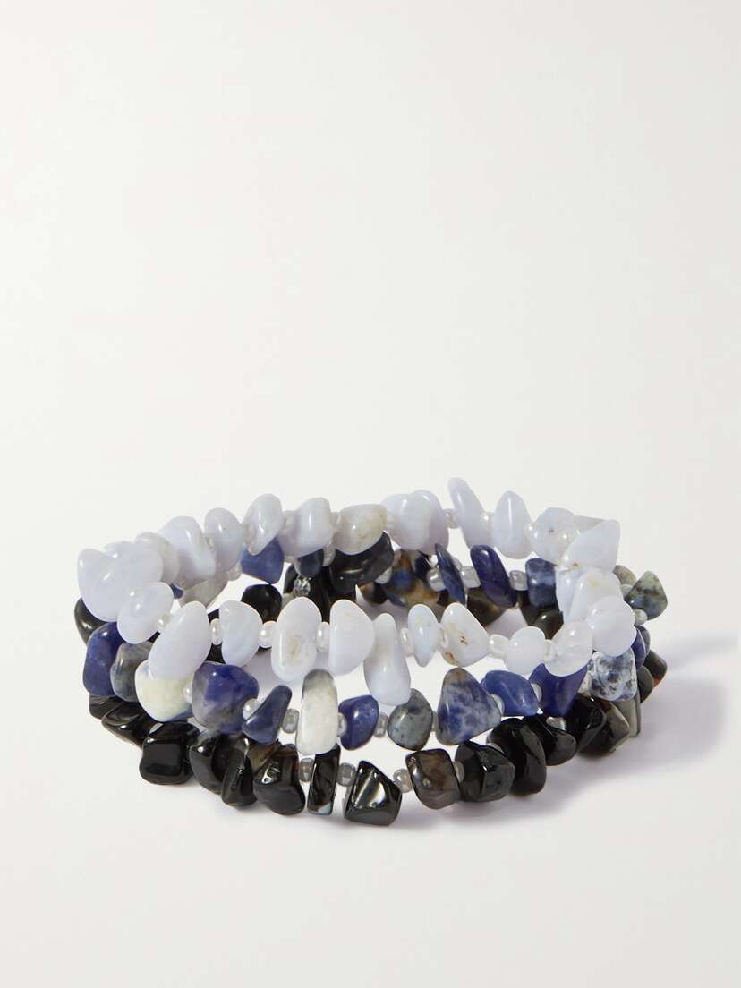 TBalance Crystals Set Of Three Multi-stone Bracelets