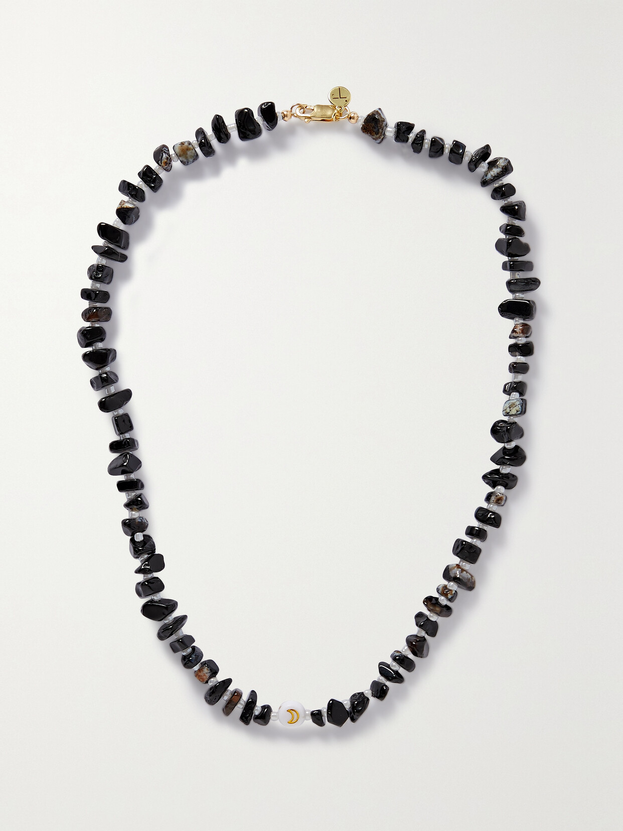 TBalance Crystals - Onyx And Enamel Necklace - Black