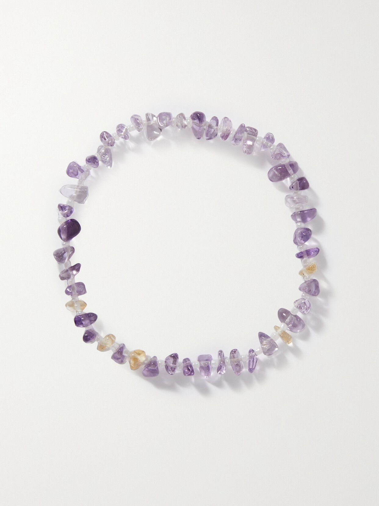 Tbalance Crystals Ametrine And Enamel Anklet In Purple