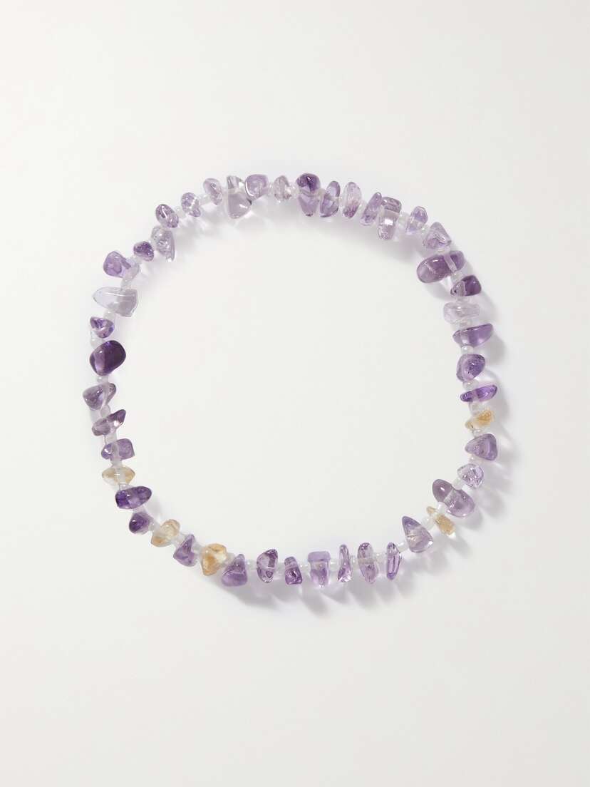 TBALANCE CRYSTALS Ametrine And Enamel Anklet