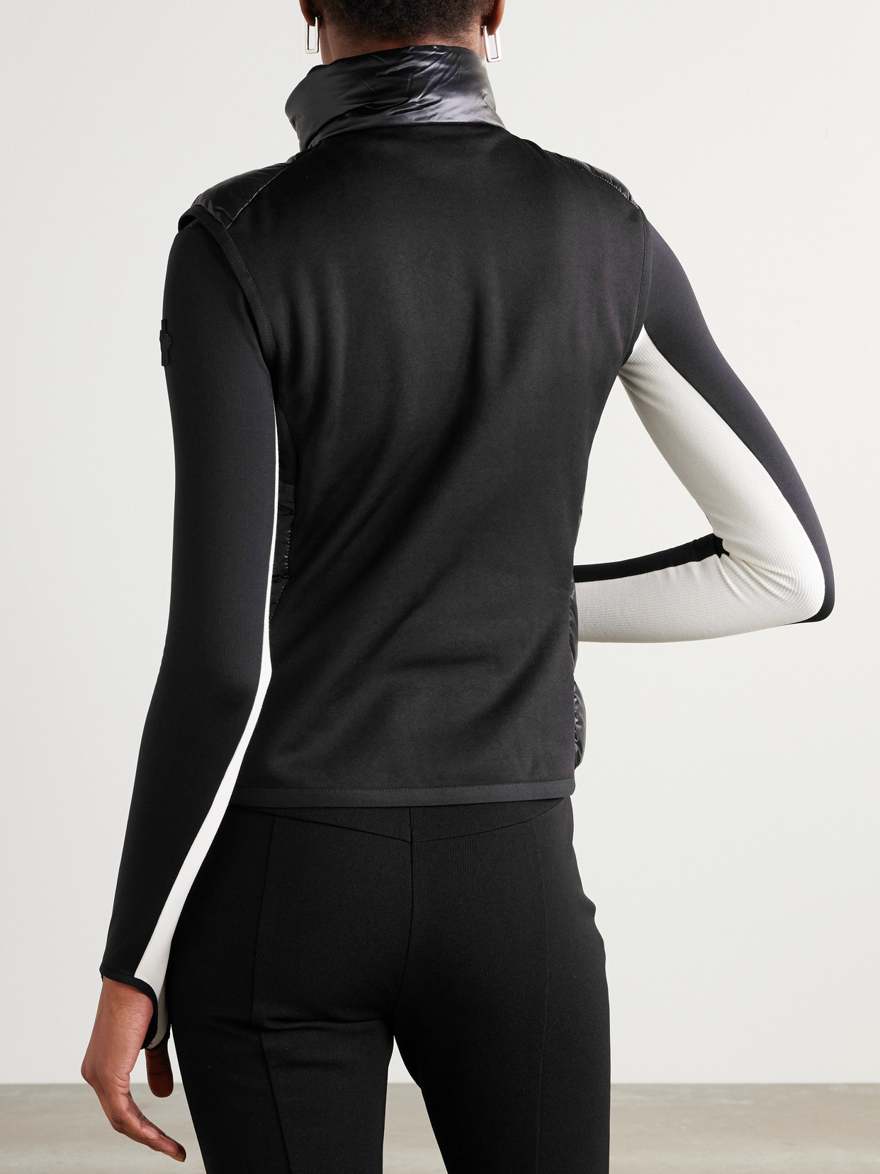 Moncler Sleeveless Down Jacket In Black