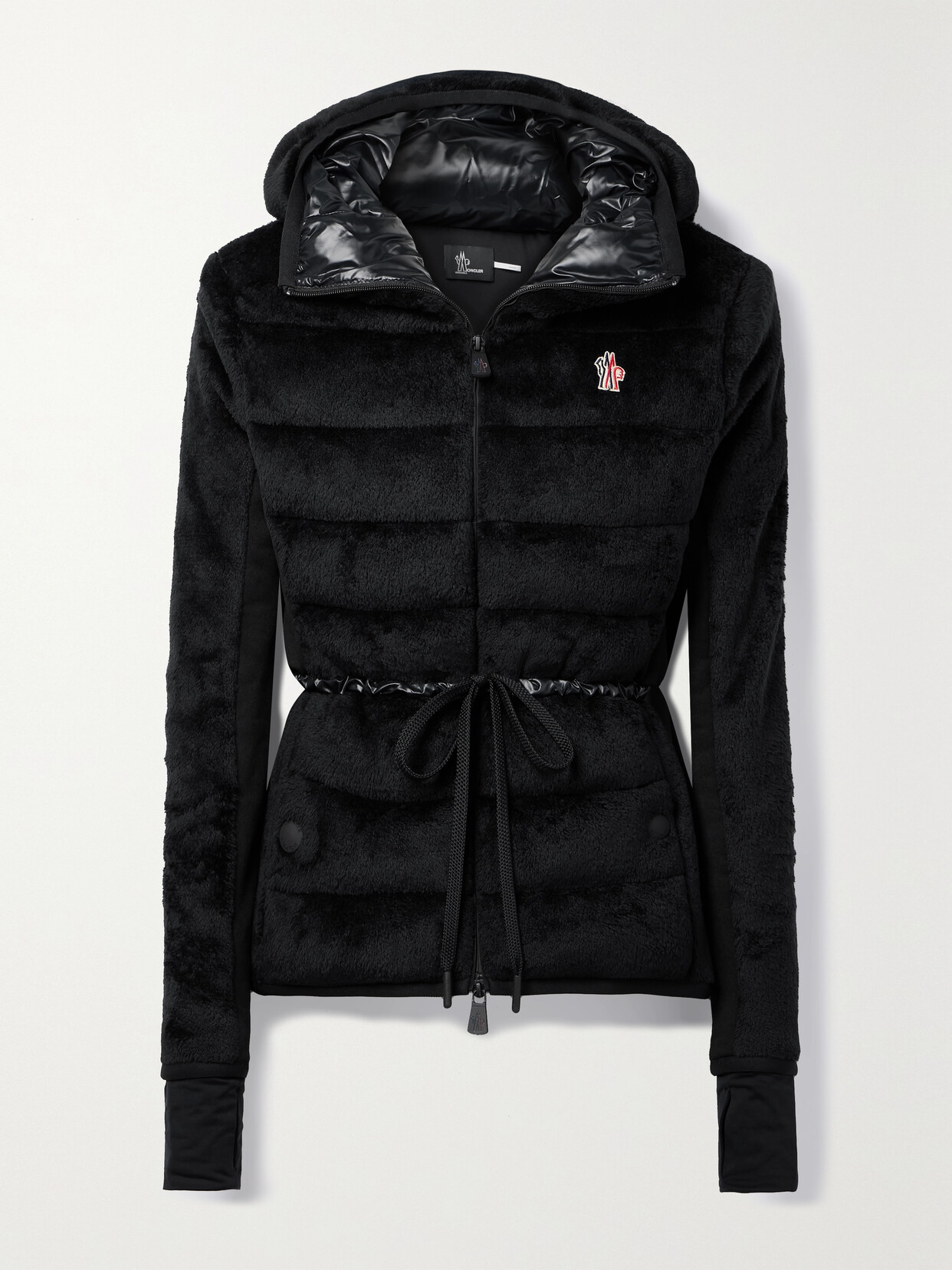 Moncler Logo Down Jacket In Black  