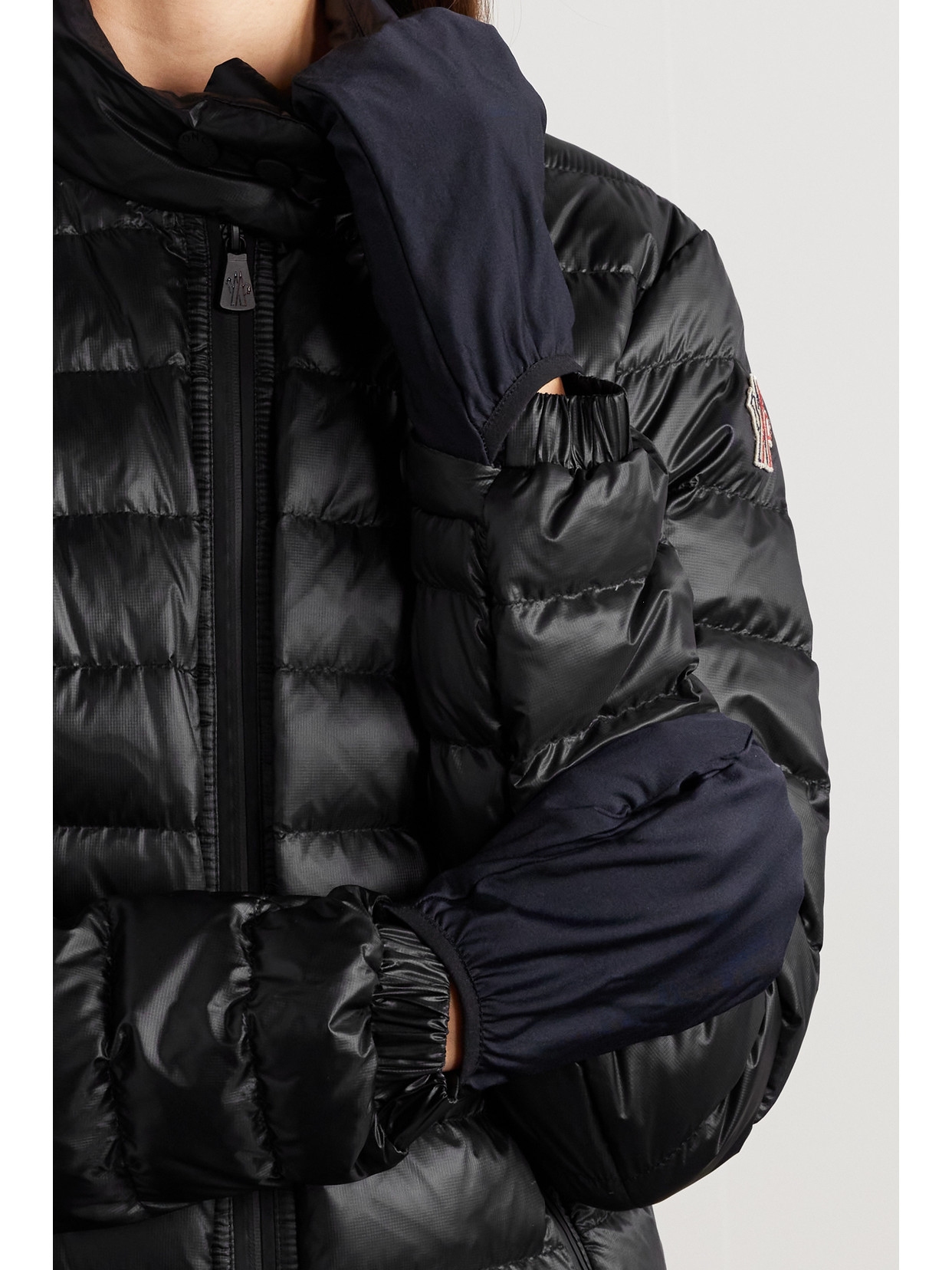 Moncler Walibi Quilted Ripstop Down Jacket In Black