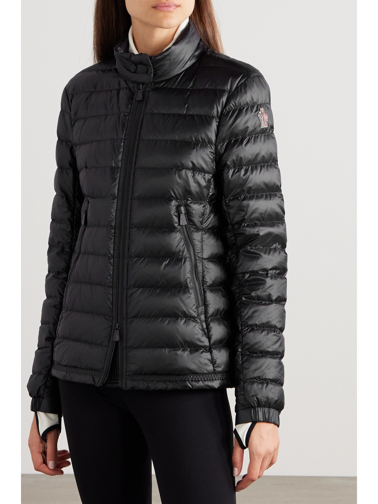 Moncler Walibi Quilted Ripstop Down Jacket In Black