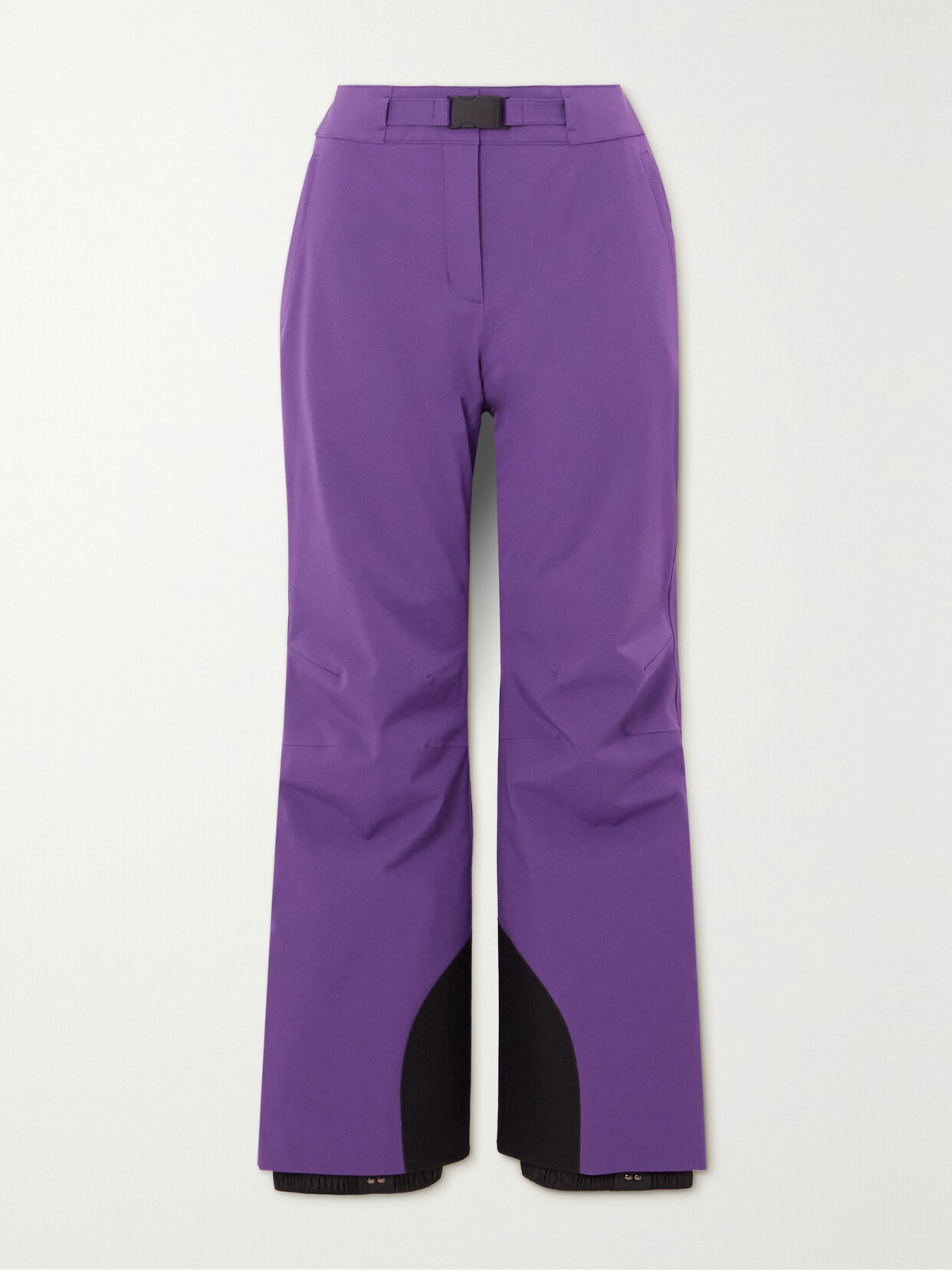 Shop Moncler Buckled Bootcut Ski Pants In Purple