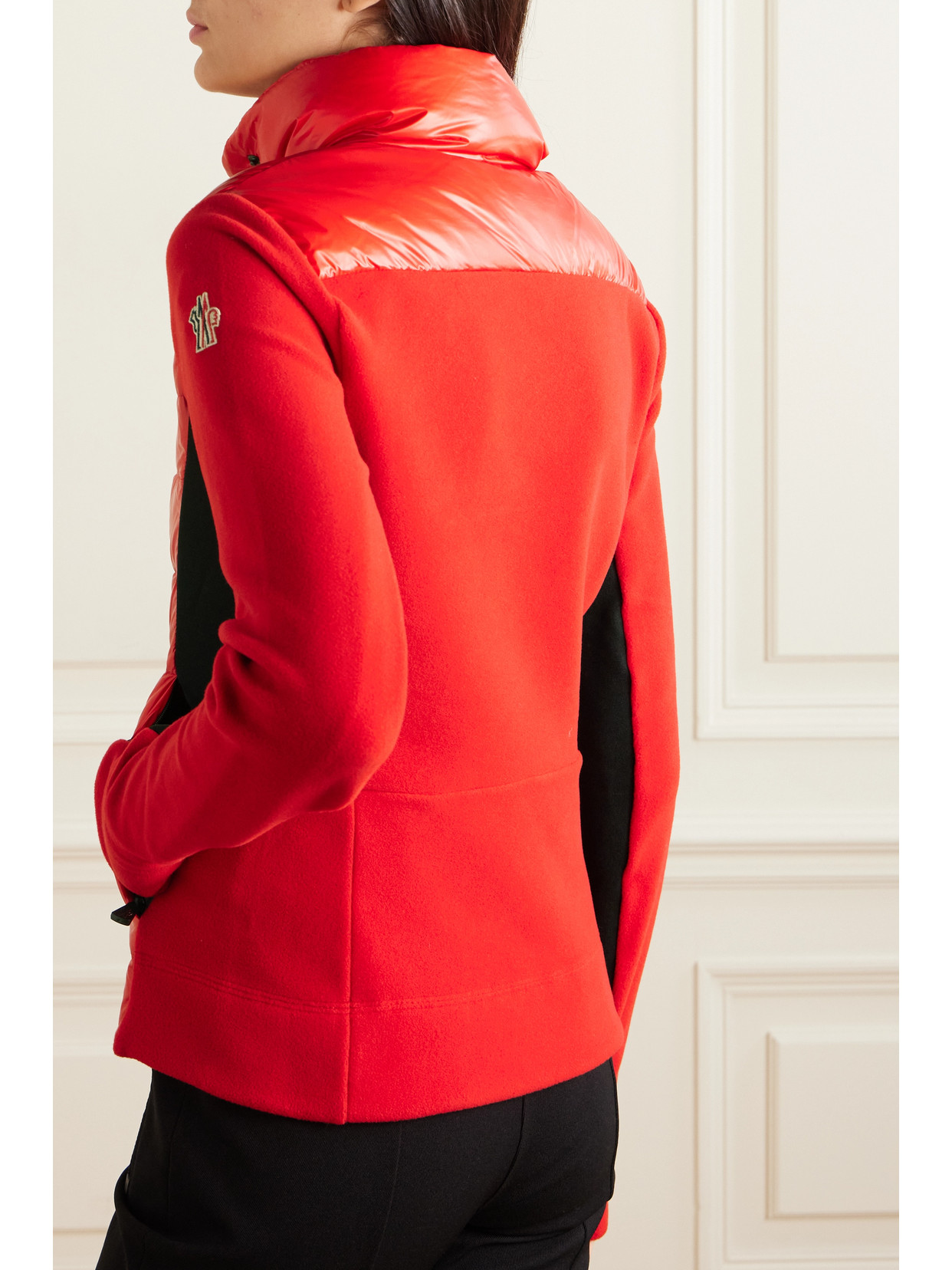 Moncler Quilted Shell And Stretch-jersey Down Ski Jacket In Red