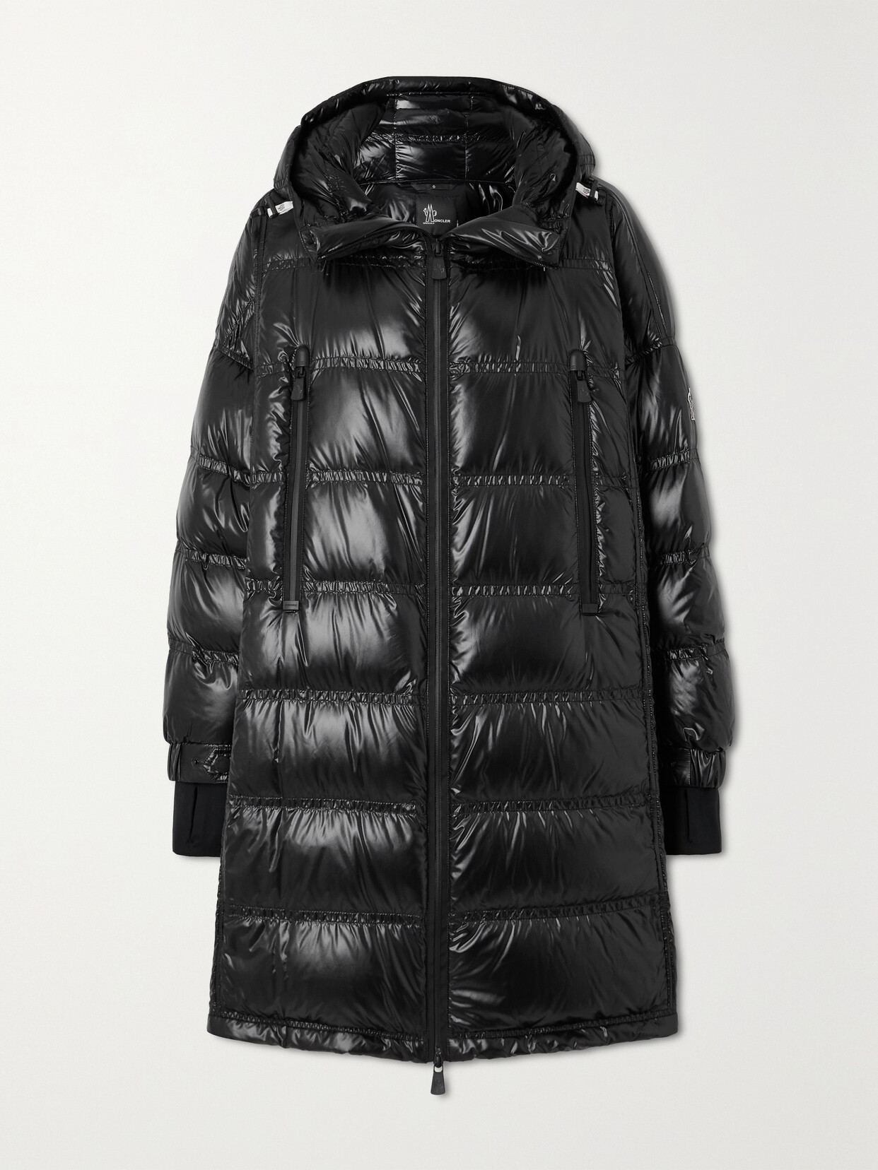 Shop Moncler Rochelair Hooded Padded Quilted Shell Down Parka In Black