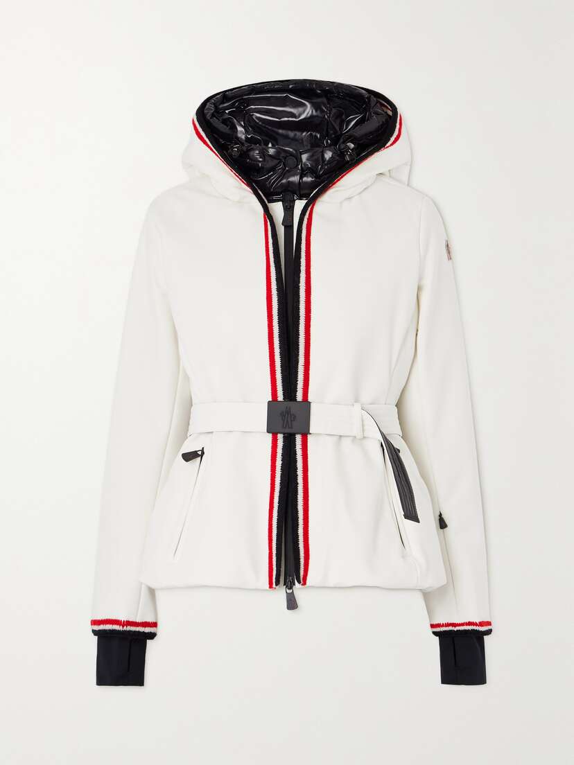 Moncler Grenoble Jockeys Layered Belted Stretch-twill Ski Jacket