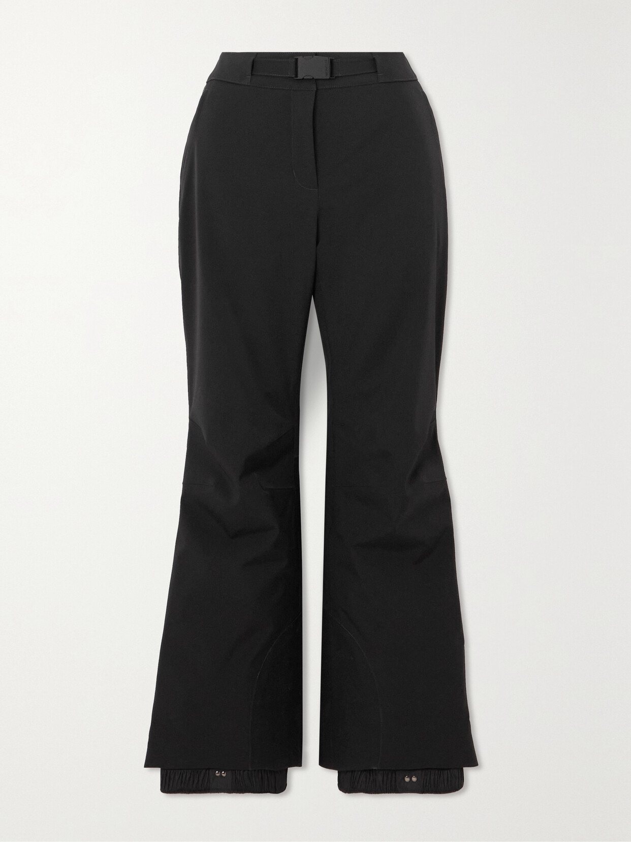 Shop Moncler Buckled Bootcut Ski Pants In Black