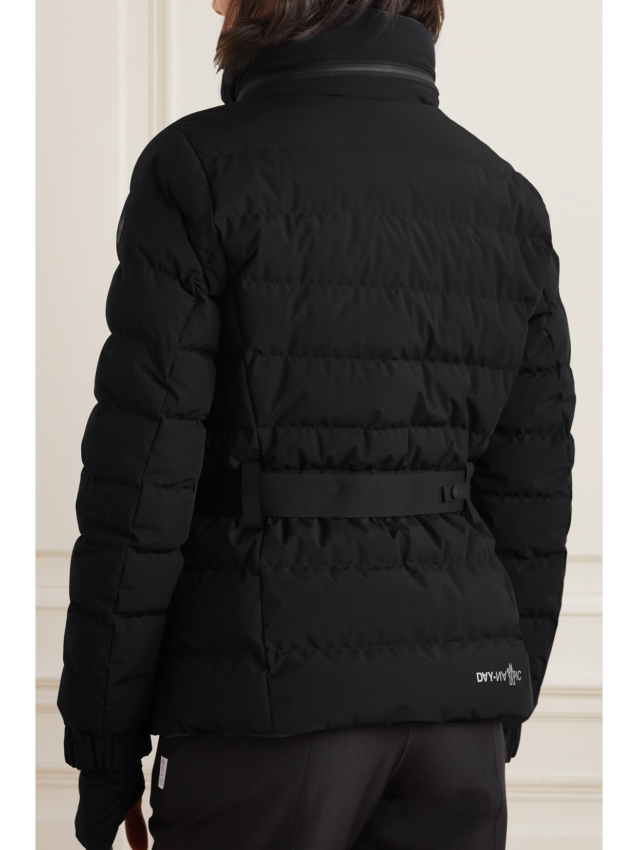 Shop Moncler Bettex Hooded Belted Quilted Shell Down Jacket In Black