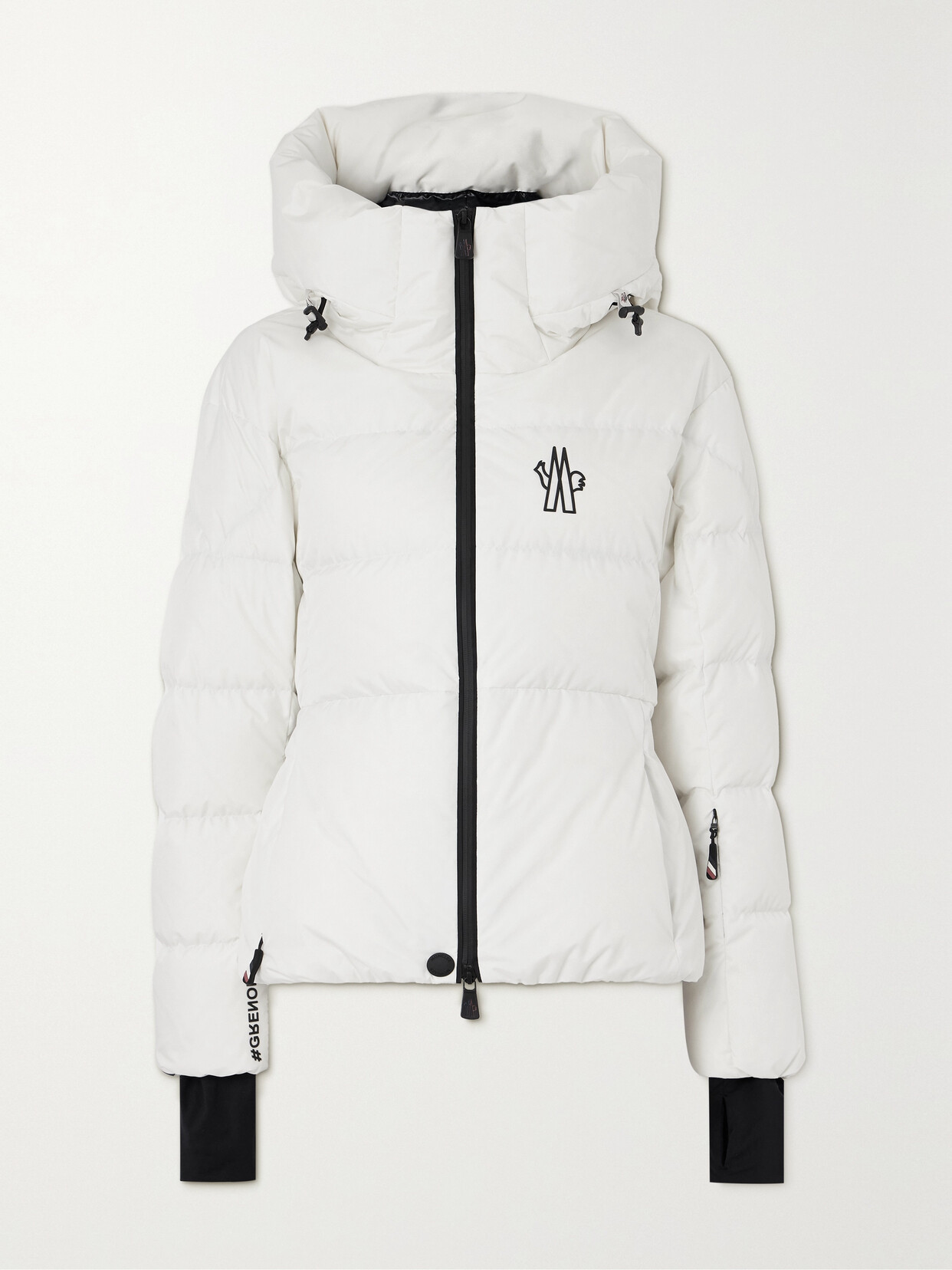 Moncler Grenoble - Bouquetin Belted Quilted Down Ski Jacket - White