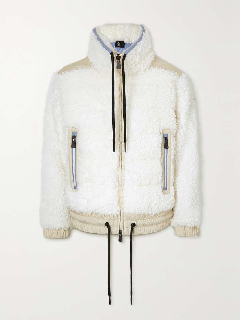 Moncler Grenoble Appliquéd Shell-paneled Faux Shearling Down Ski Jacket