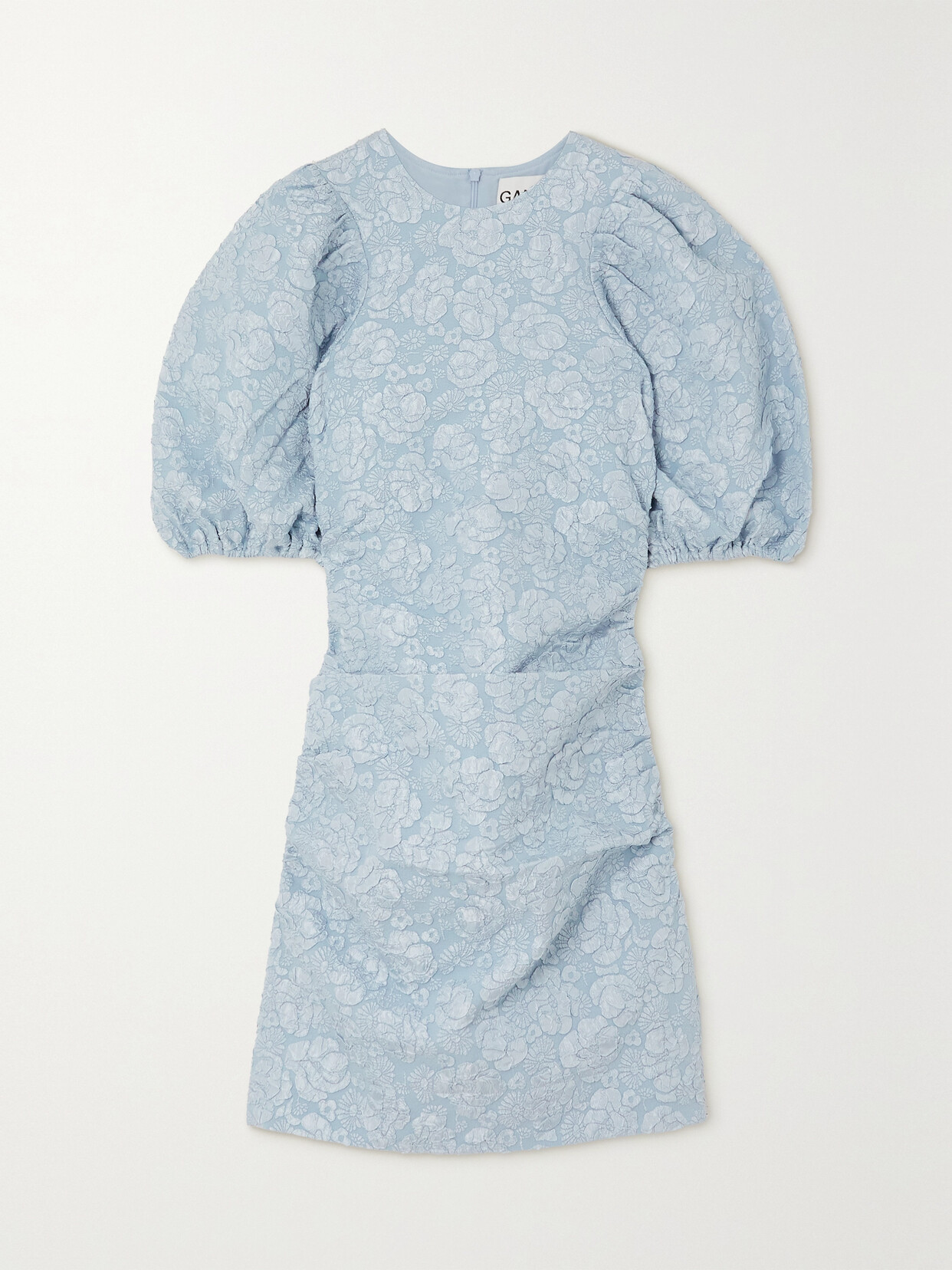 GANNI Recycled-cloqué Mini Dress