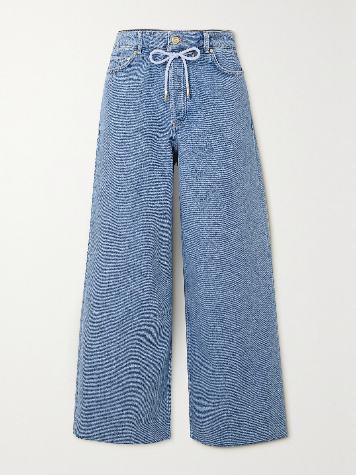 GANNI - Organic High-rise Wide-leg Jeans - Blue