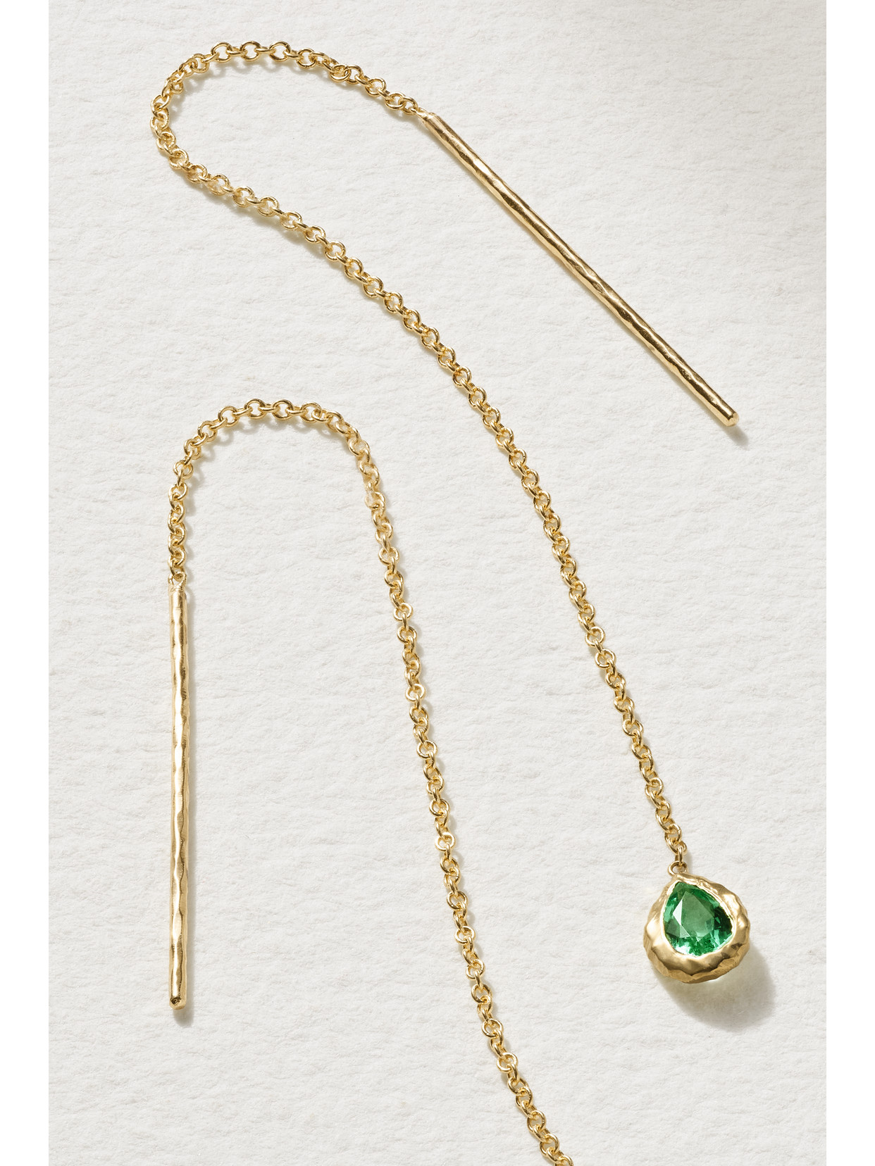 Octavia Elizabeth + Net Sustain Nesting Gem 18-karat Recycled Gold Emerald Earrings In Gold