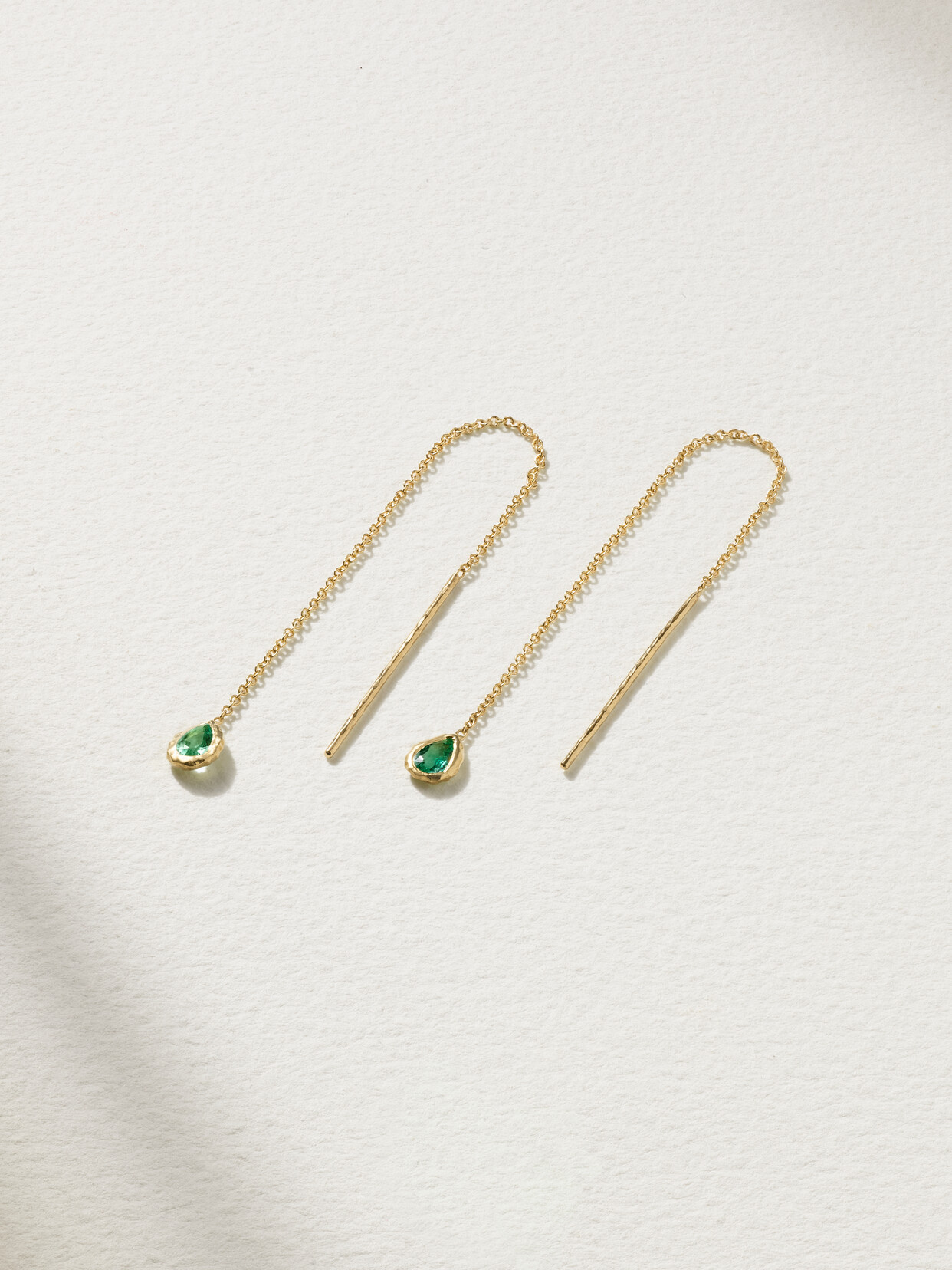 Octavia Elizabeth + Net Sustain Nesting Gem 18-karat Recycled Gold Emerald Earrings