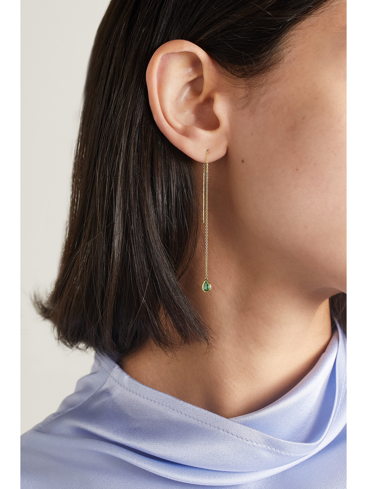 Octavia Elizabeth + Net Sustain Nesting Gem 18-karat Recycled Gold Emerald Earrings In Gold