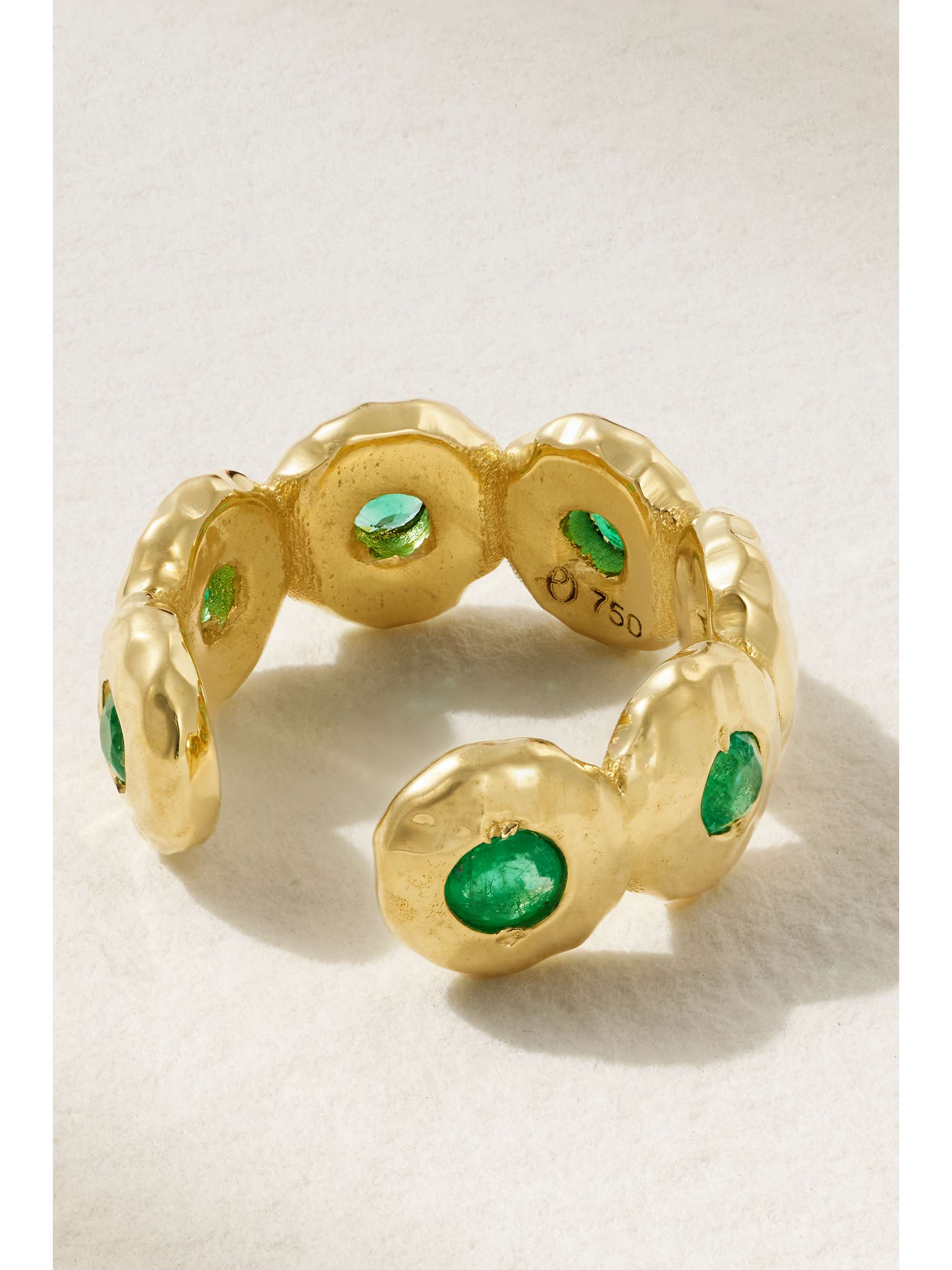 OCTAVIA ELIZABETH + NET SUSTAIN Nesting Gem 18-karat recycled-gold emerald ear cuff