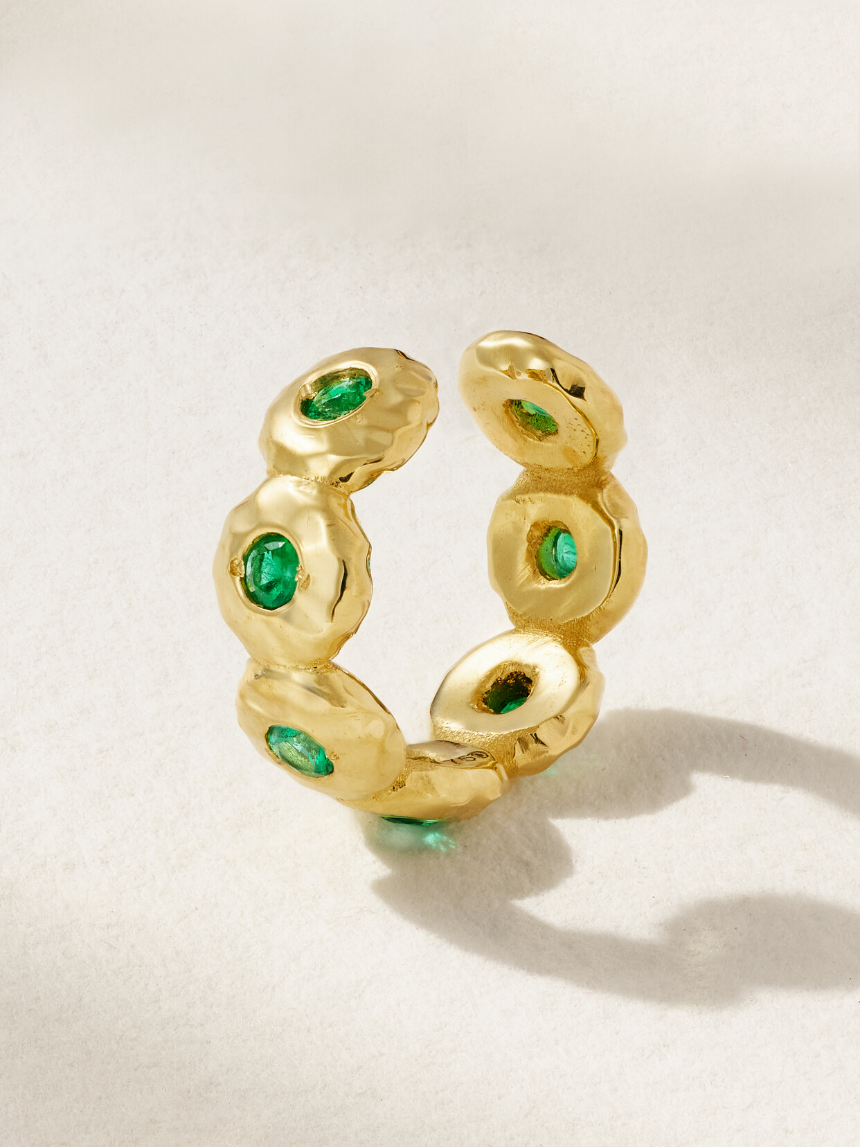 Octavia Elizabeth - + Net Sustain Nesting Gem 18-karat Recycled-gold Emerald Ear Cuff - One size