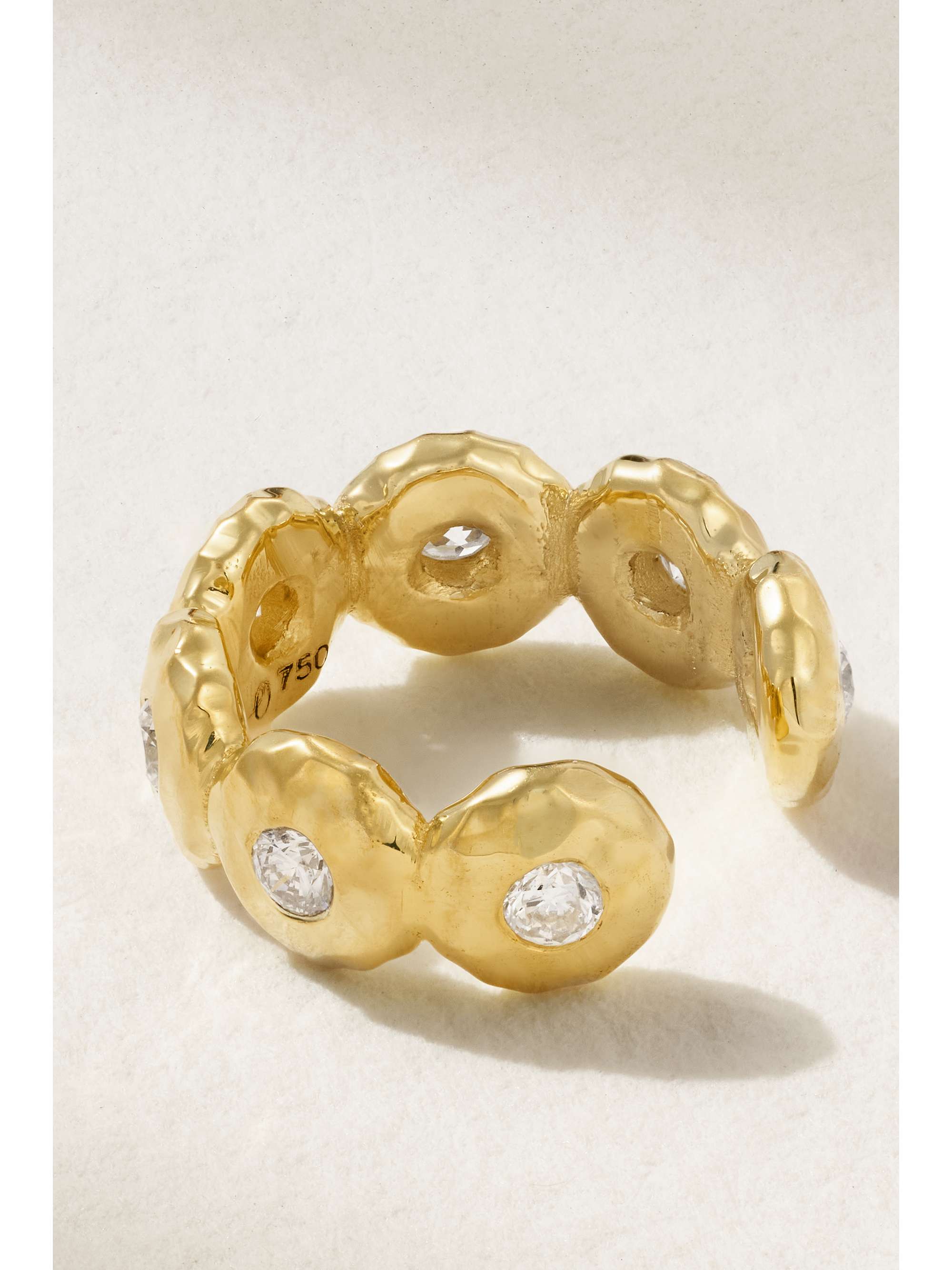 OCTAVIA ELIZABETH + NET SUSTAIN Nesting Gem 18-karat recycled-gold emerald ear cuff