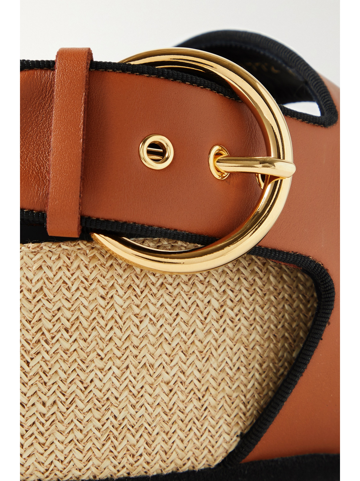 NEOUS CHER LEATHER SLINGBACK PLATFORM SANDALS