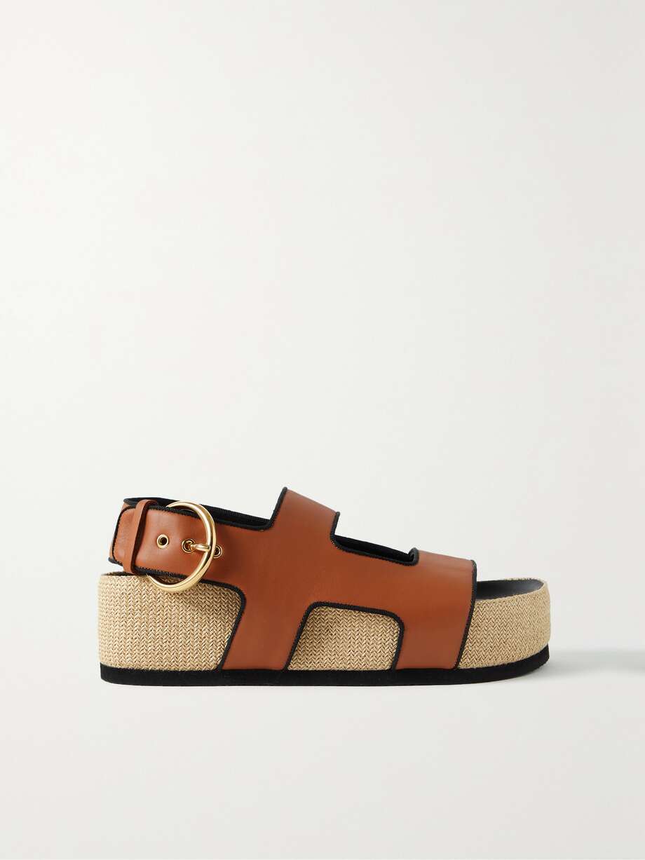 net-a-porter.com | Cher leather slingback platform sandals