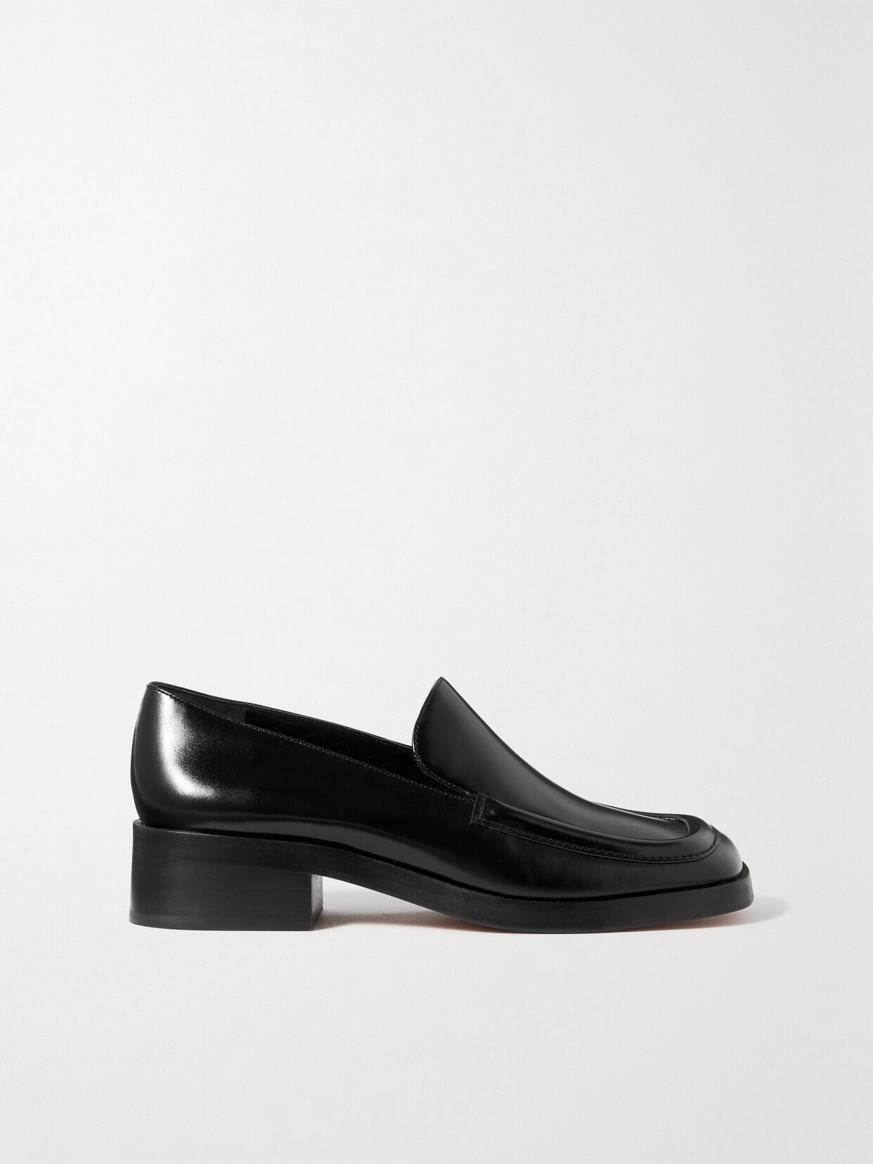 Vince - Doris Glossed-leather Loafers - Black