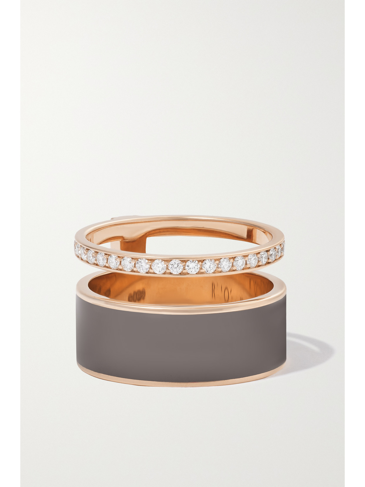 Repossi Berbere 18-karat Rose Gold, Lacquer And Diamond Ring