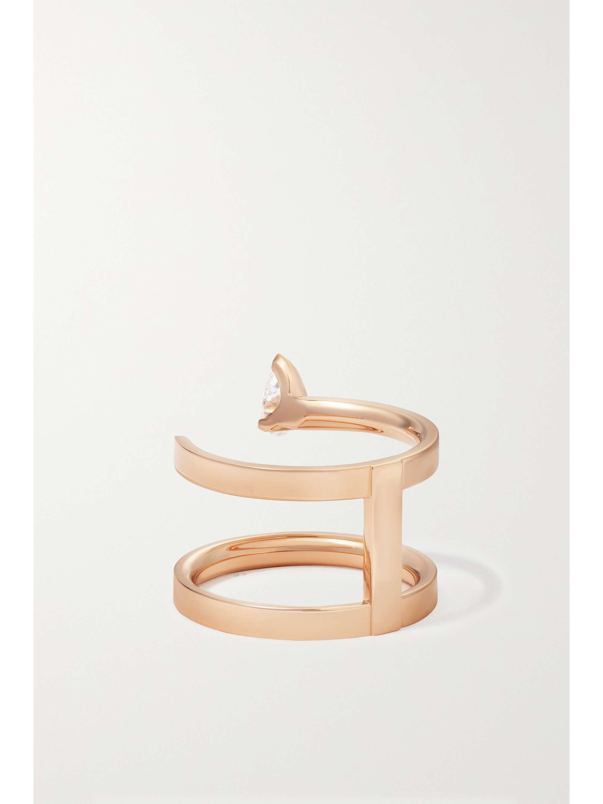 REPOSSI Serti Sur Vide 18-karat rose gold diamond ring