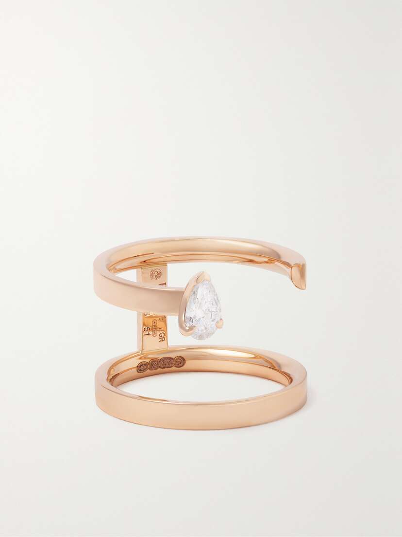 Repossi Serti Sur Vide 18-karat Rose Gold Diamond Ring