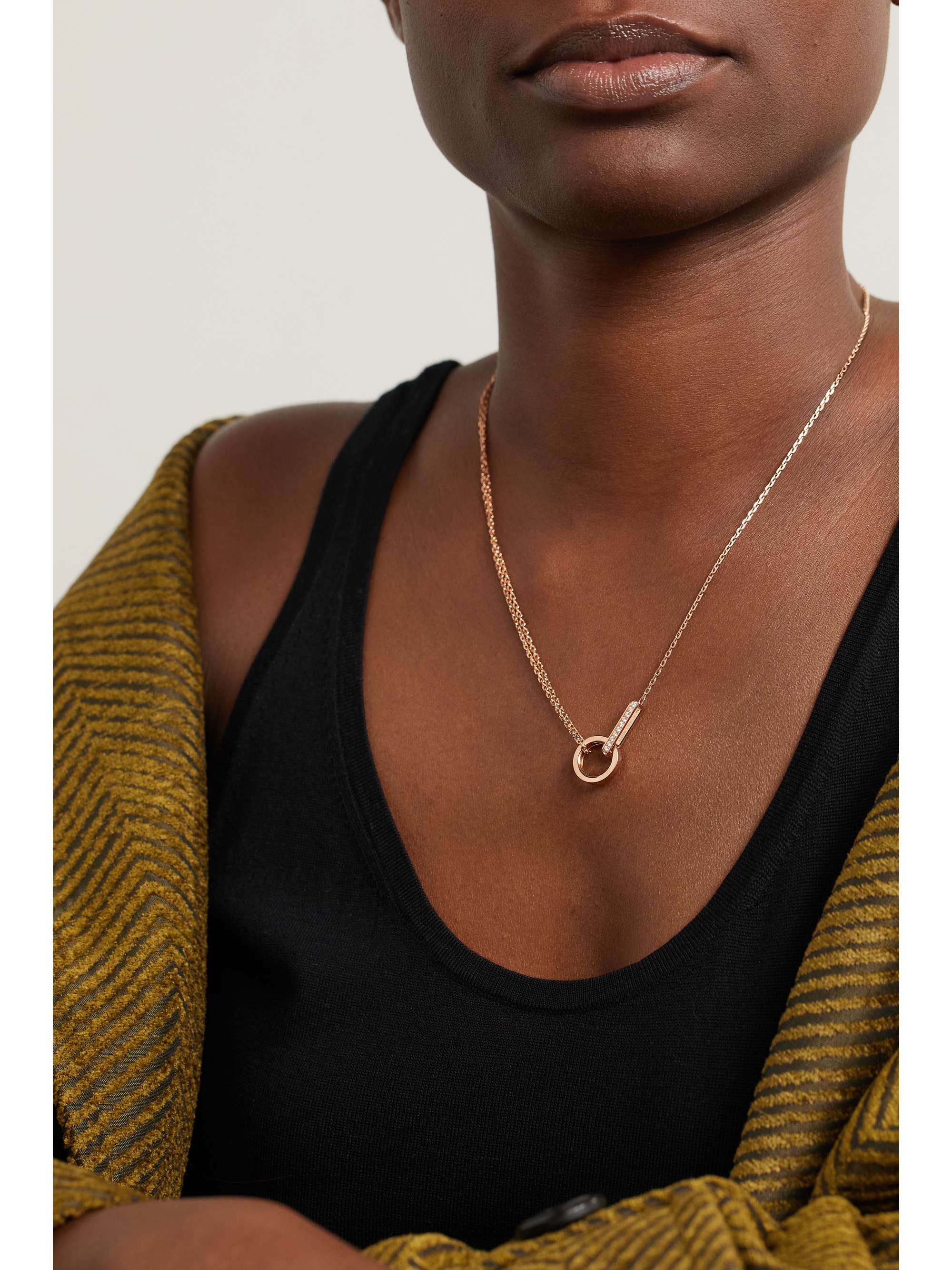 REPOSSI Berbère 18-karat rose gold diamond necklace