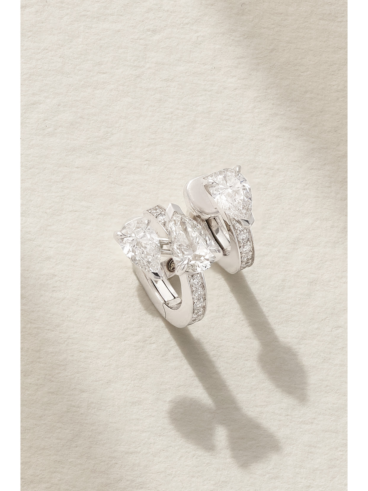 Repossi - Serti Sur Vide 18-karat White Gold Diamond Single Earring - R