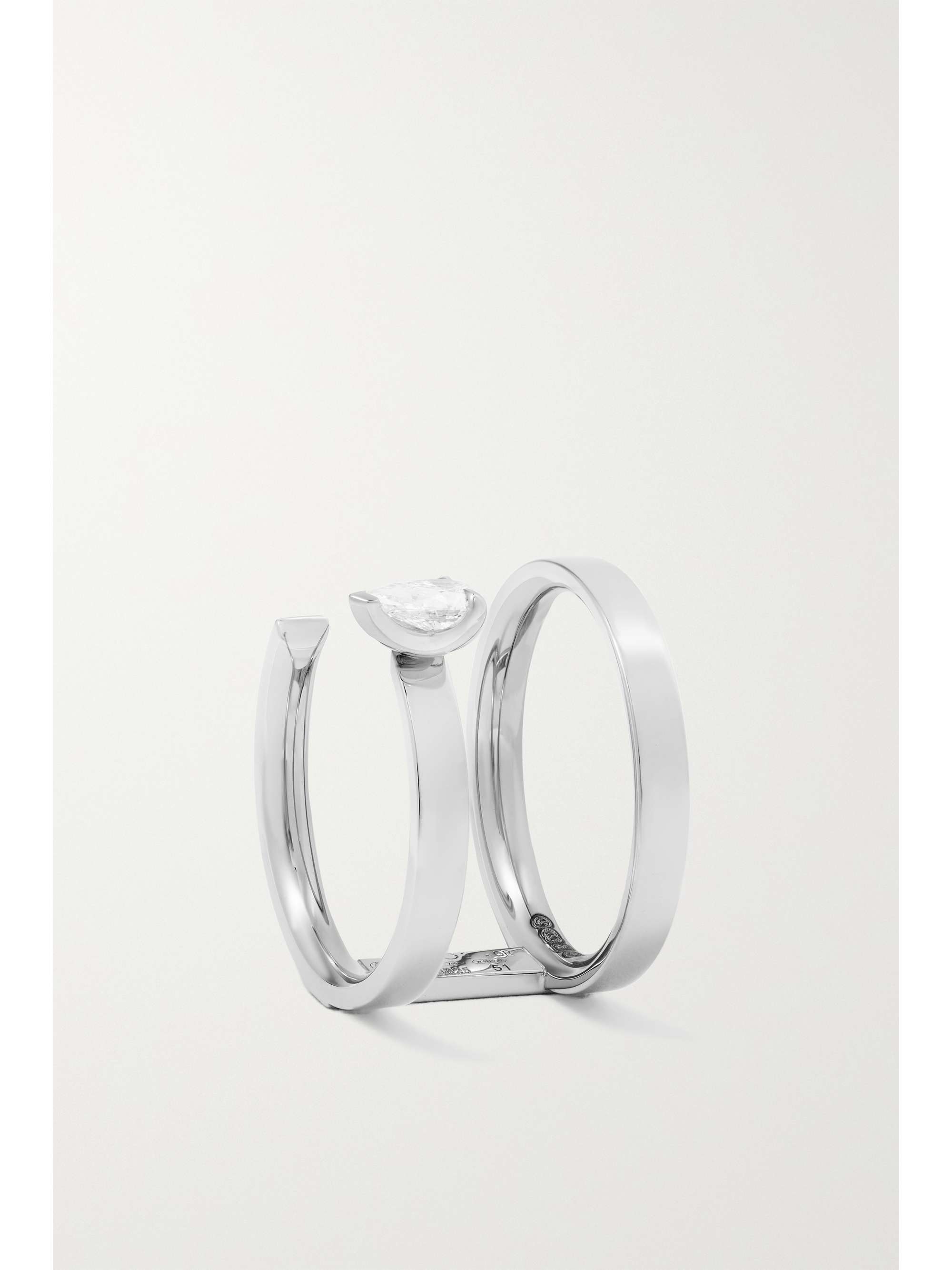 REPOSSI Serti sur Vide 18-karat white gold diamond ring