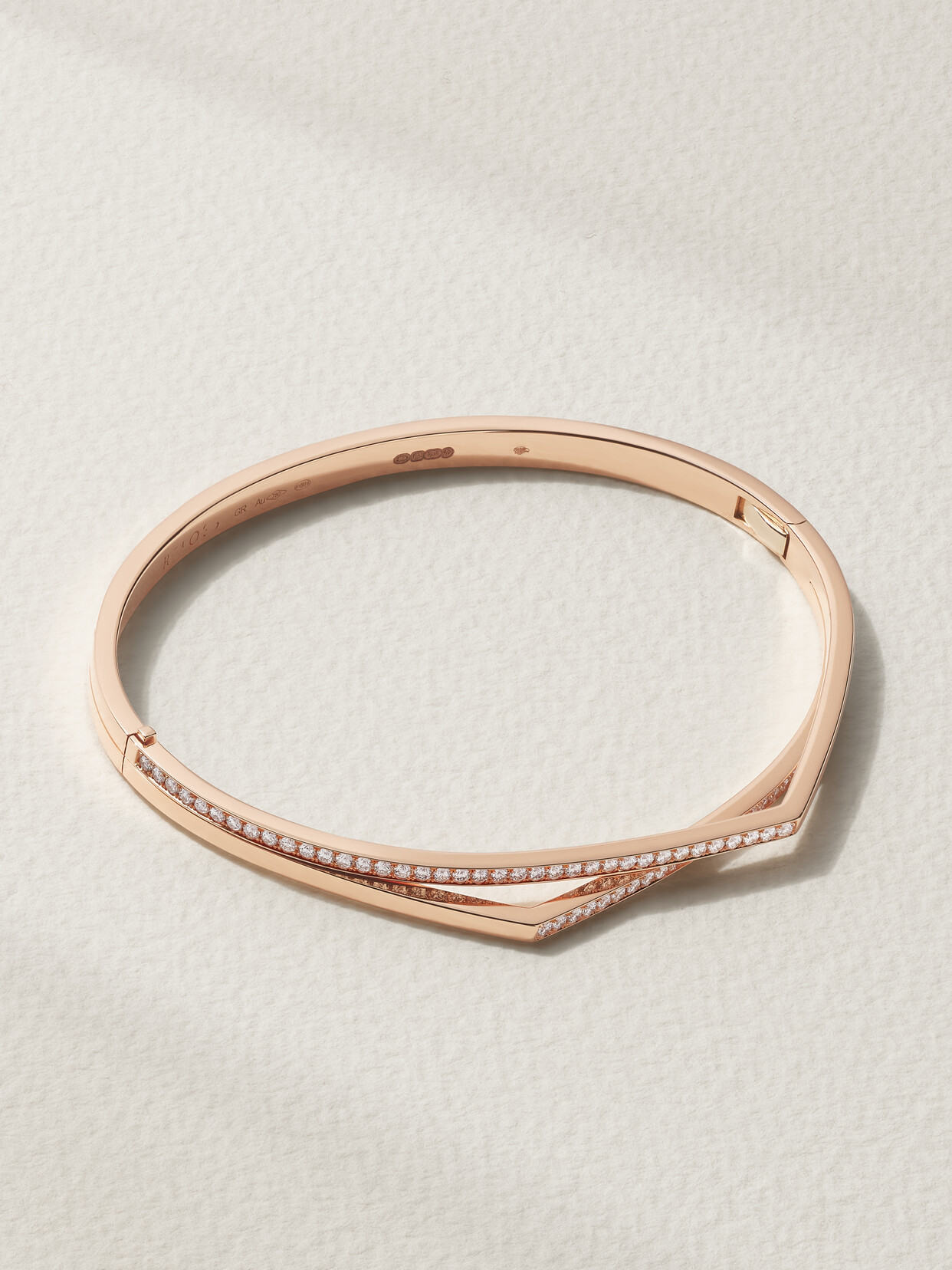 Repossi - Antifer 18-karat Rose Gold Diamond Bracelet - M