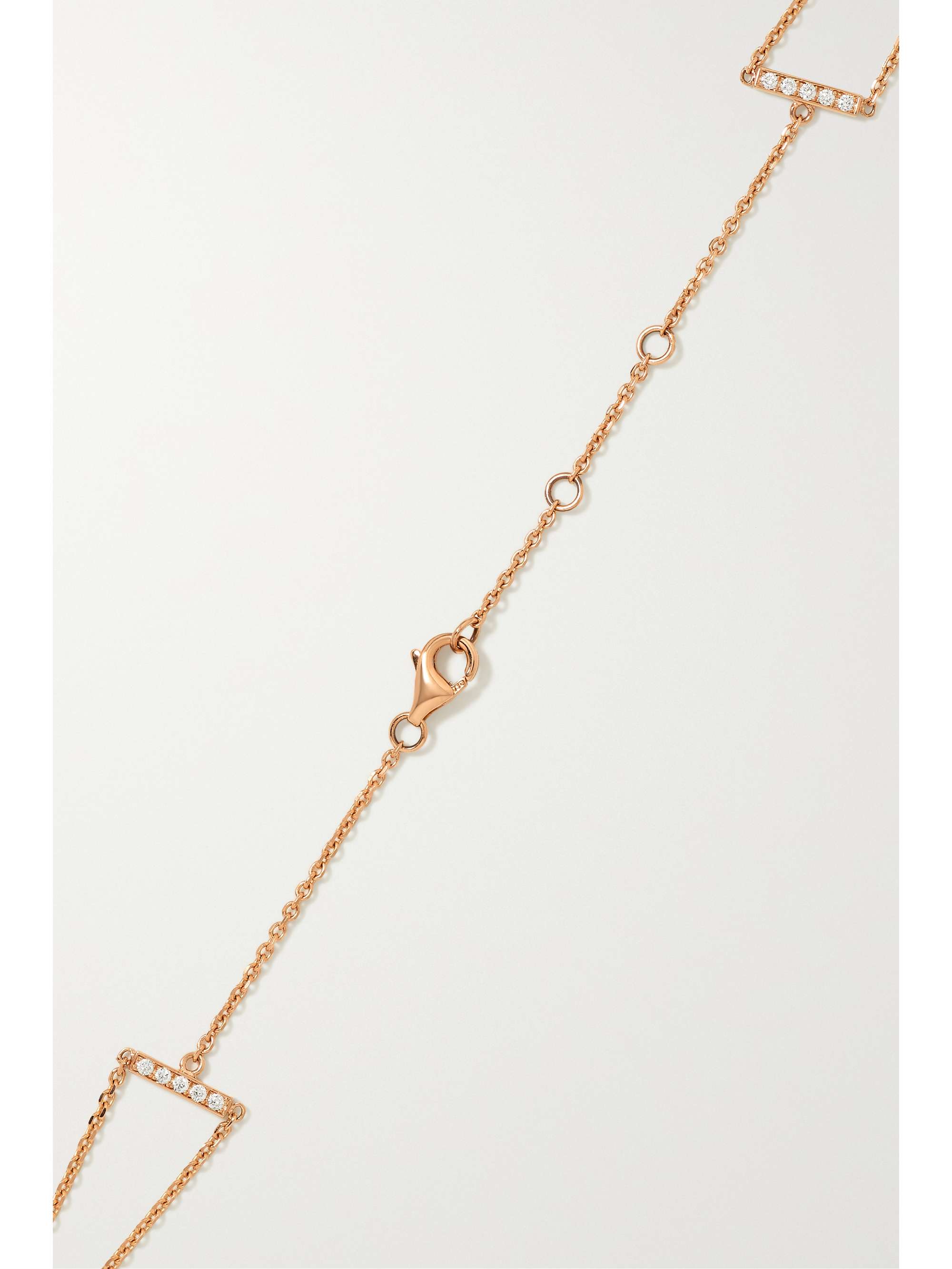 REPOSSI Serti Sur Vide 18-karat rose gold diamond necklace