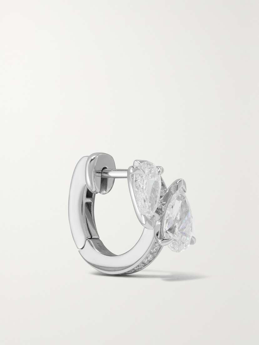 Repossi Serti Sur Vide 14-karat White Gold Diamond Single Earring