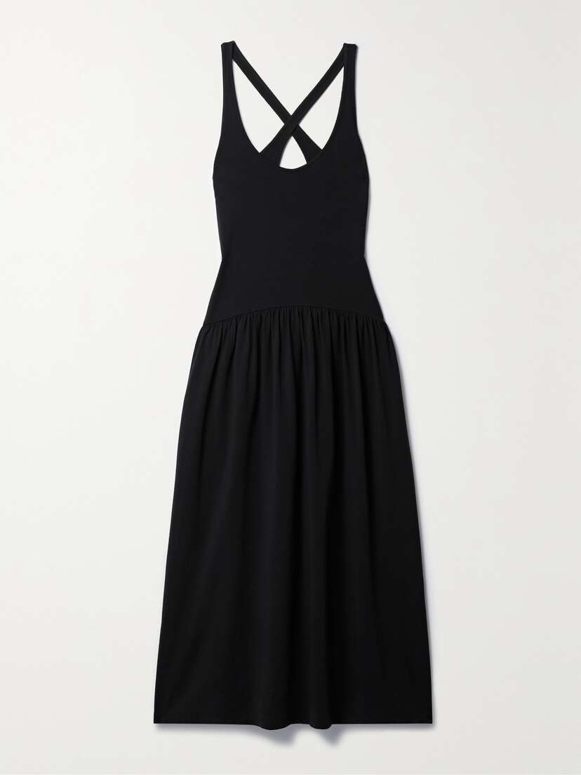 Another Tomorrow + Net Sustain Cutout Stretch-jersey Midi Dress - x large