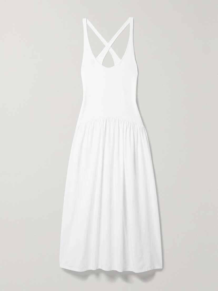 Another Tomorrow + Net Sustain Cutout Stretch-jersey Midi Dress - x large