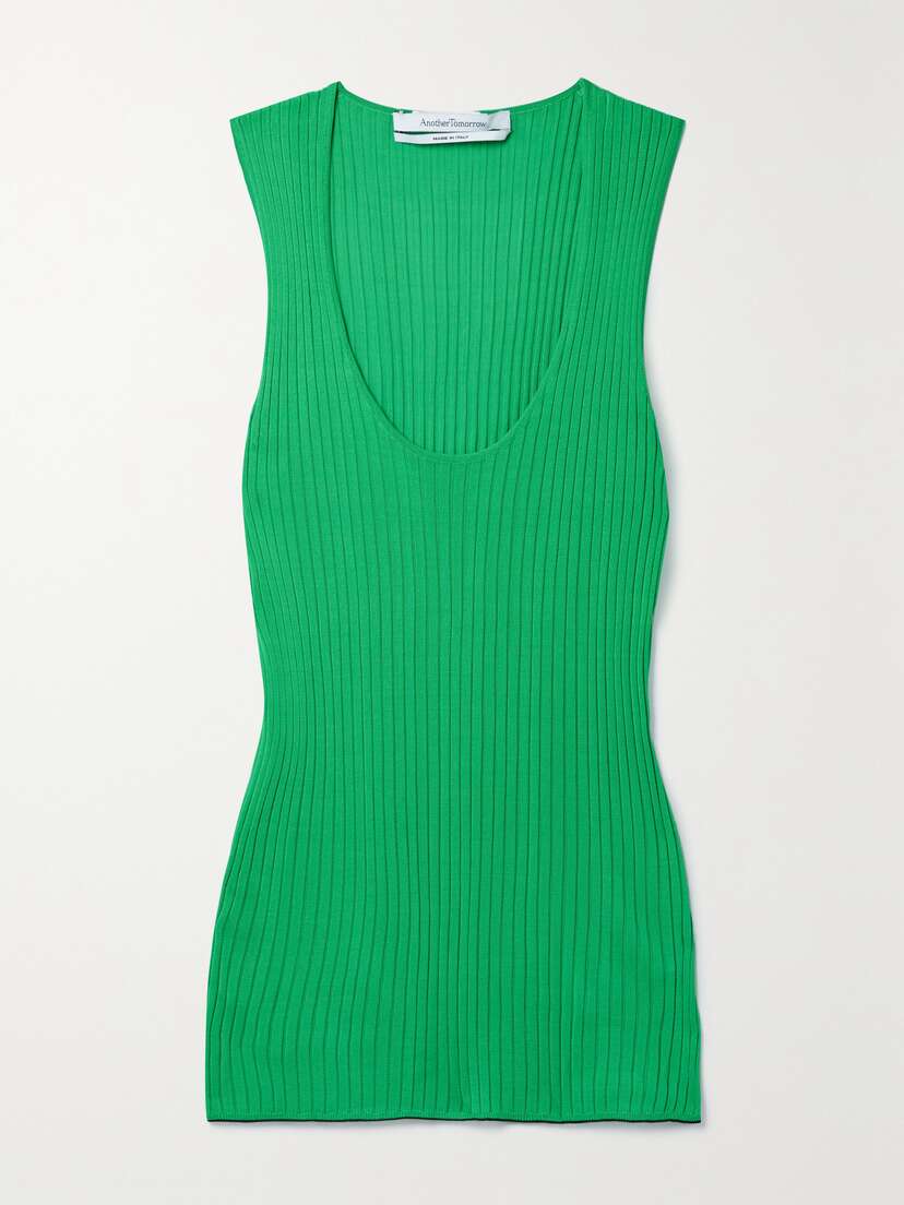 Another Tomorrow + Net Sustain Ribbed-knit Tank