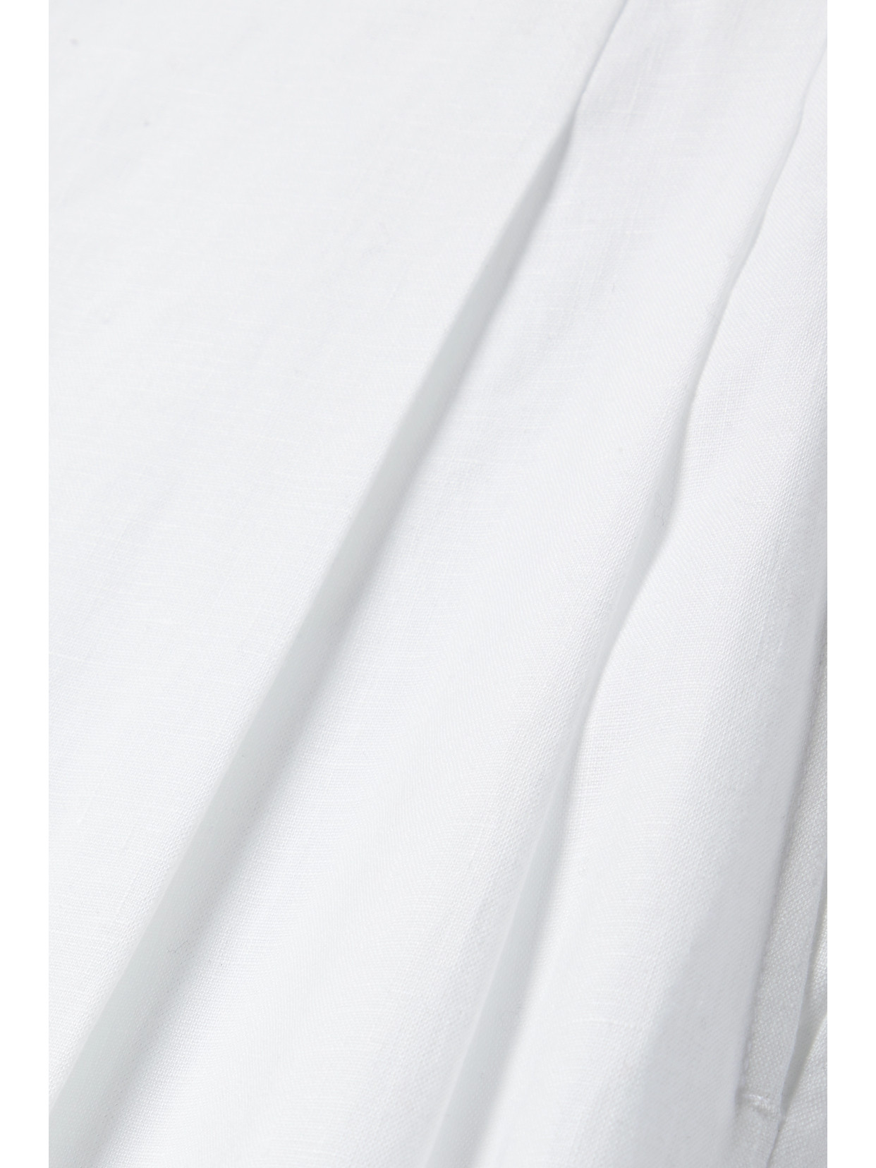 Another Tomorrow Pleated Linen Wide-leg Pants In White