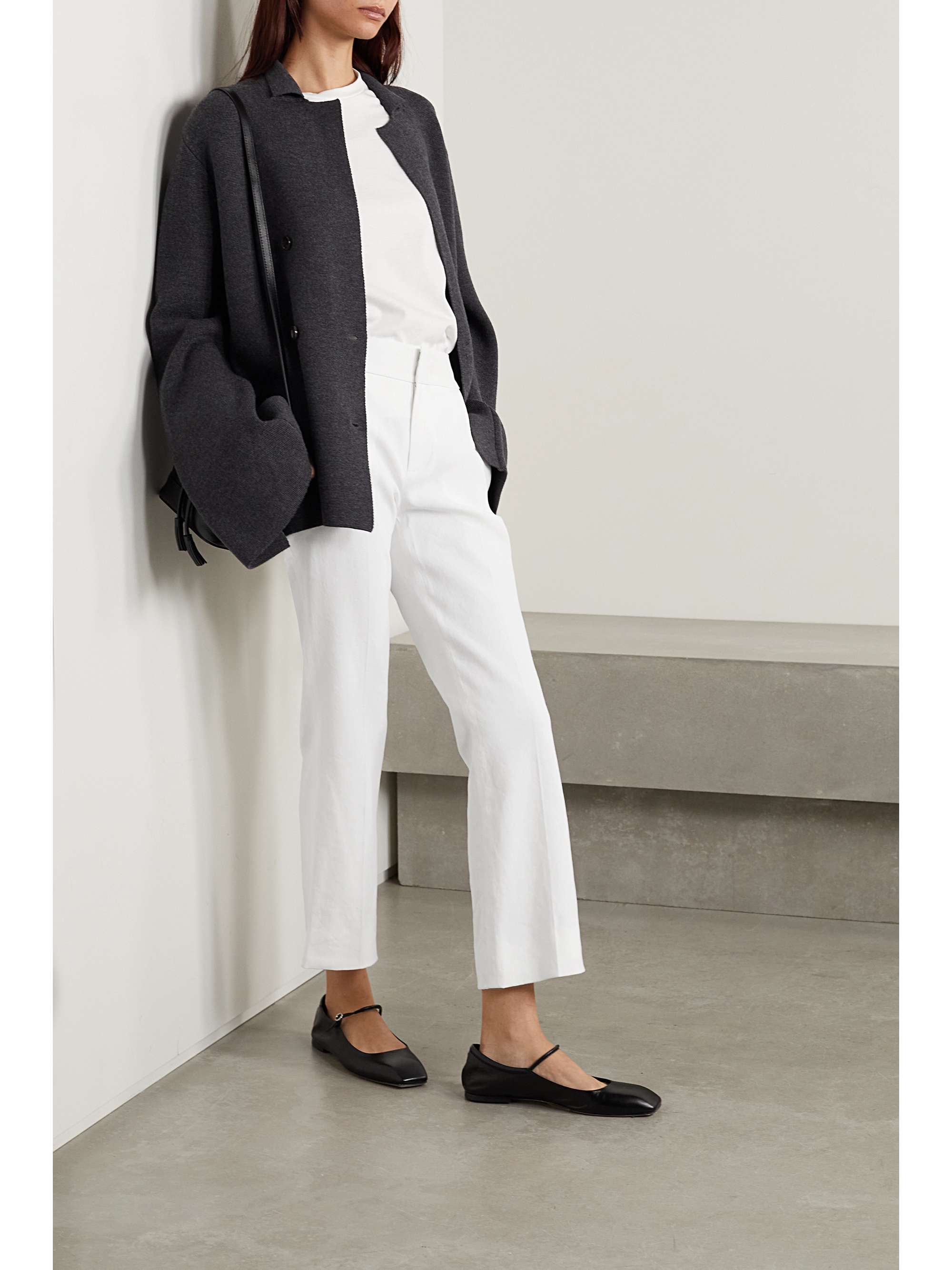 ANOTHER TOMORROW Cropped hemp-blend flared pants | NET-A-PORTER