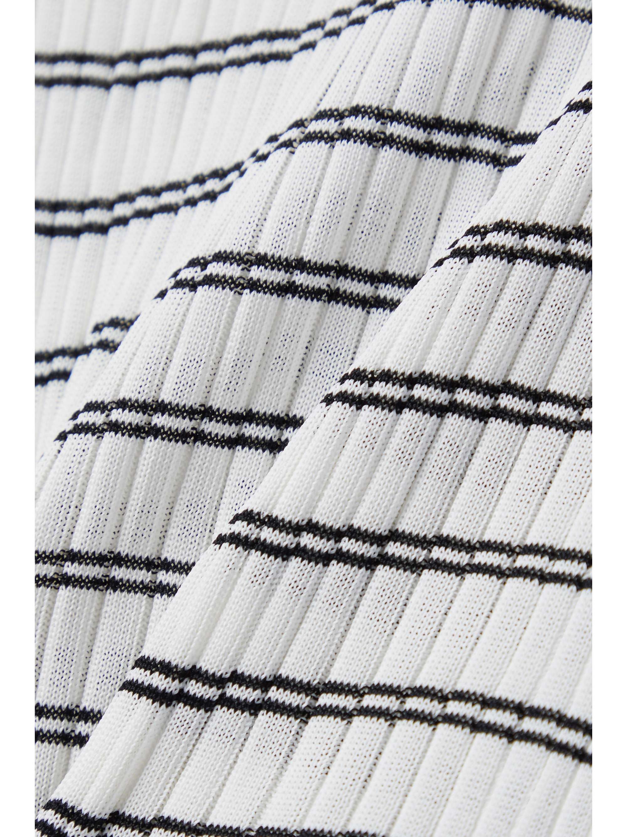 ANOTHER TOMORROW Striped ribbed-knit tank