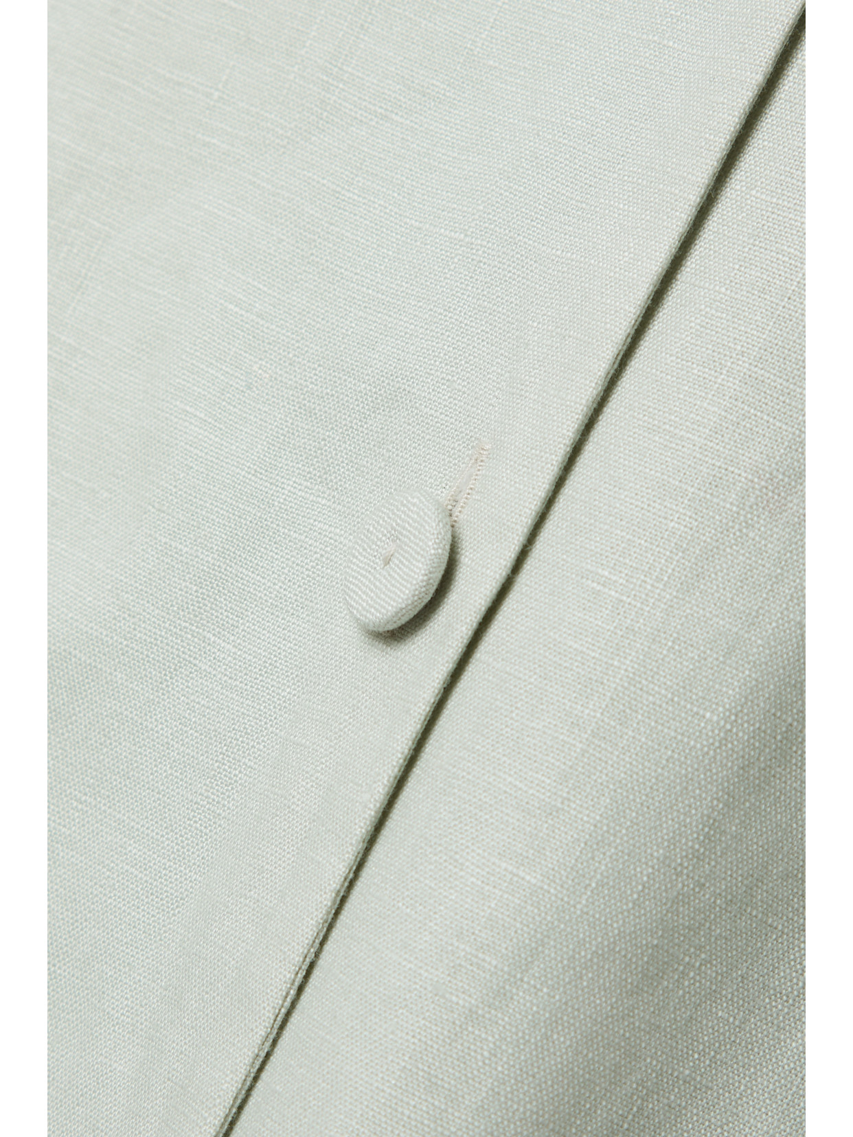 Another Tomorrow Double-breasted Linen Shirt In Green