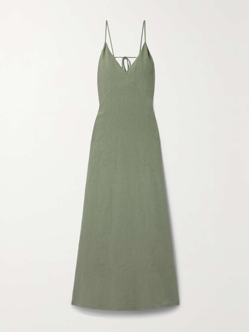 Another Tomorrow + Net Sustain Linen Maxi Dress