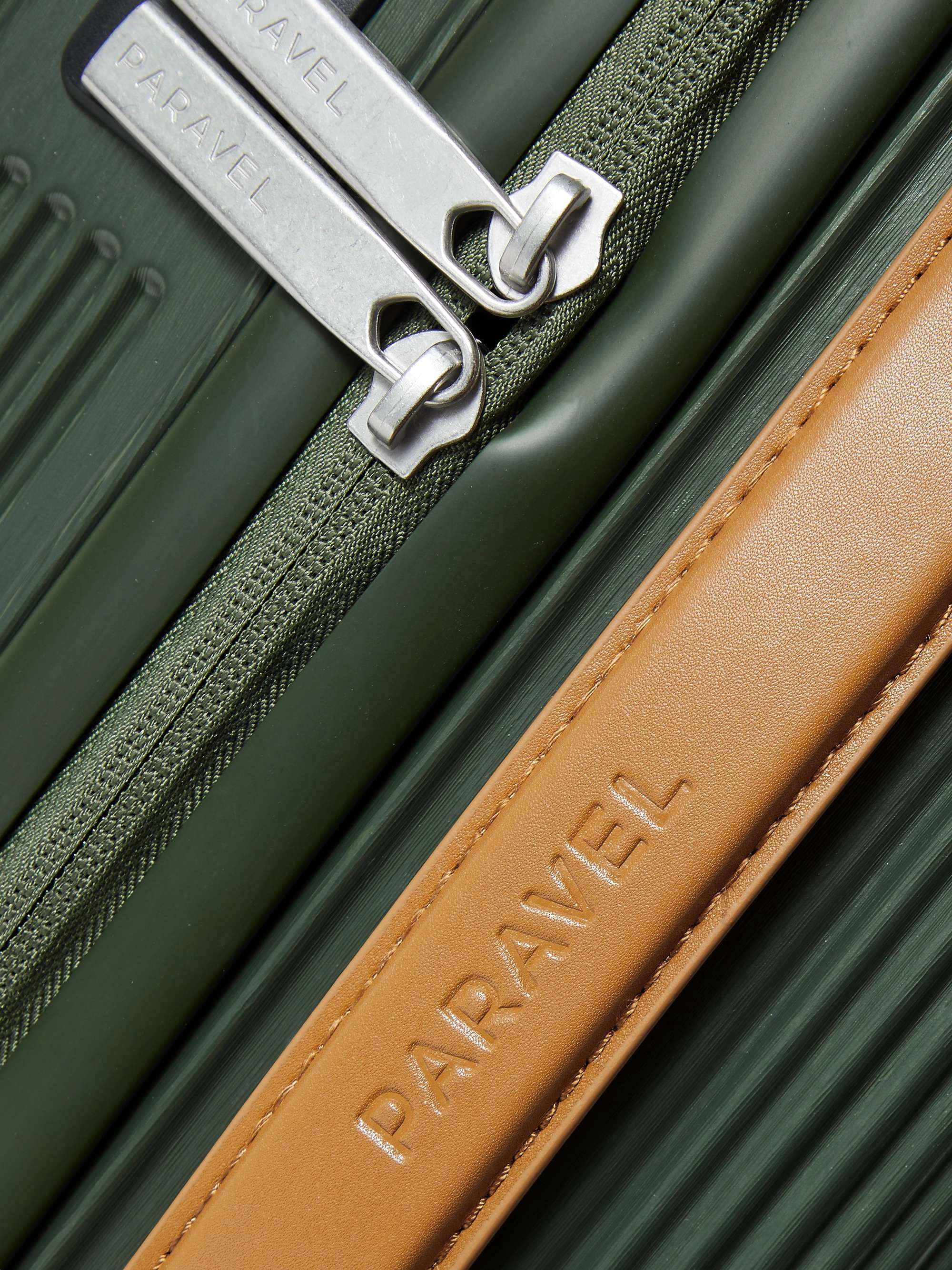 PARAVEL + NET SUSTAIN Aviator Carry-On vegan leather-trimmed recycled hardshell suitcase
