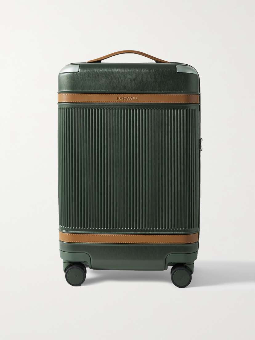 Paravel + Net Sustain Aviator Carry-on Less Vegan Leather-trimmed Recycled Hardshell Suitcase