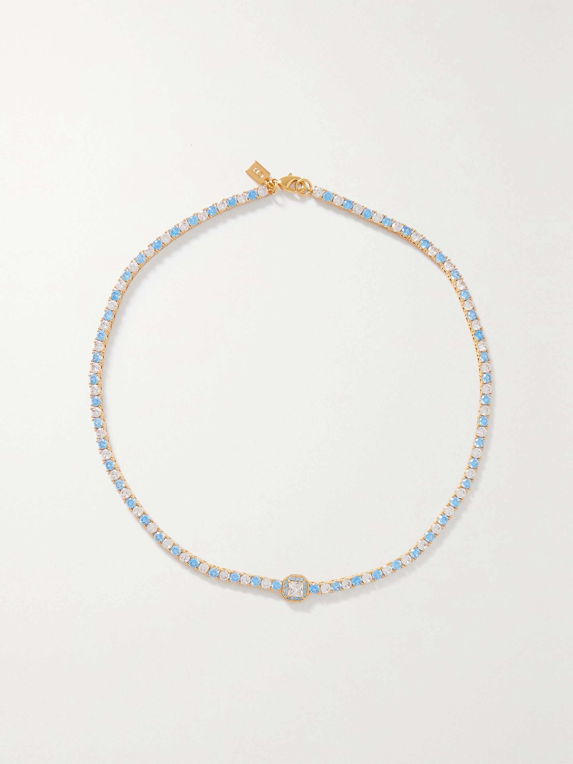 CRYSTAL HAZE JEWELRY Duchess gold plated cubic zirconia necklace